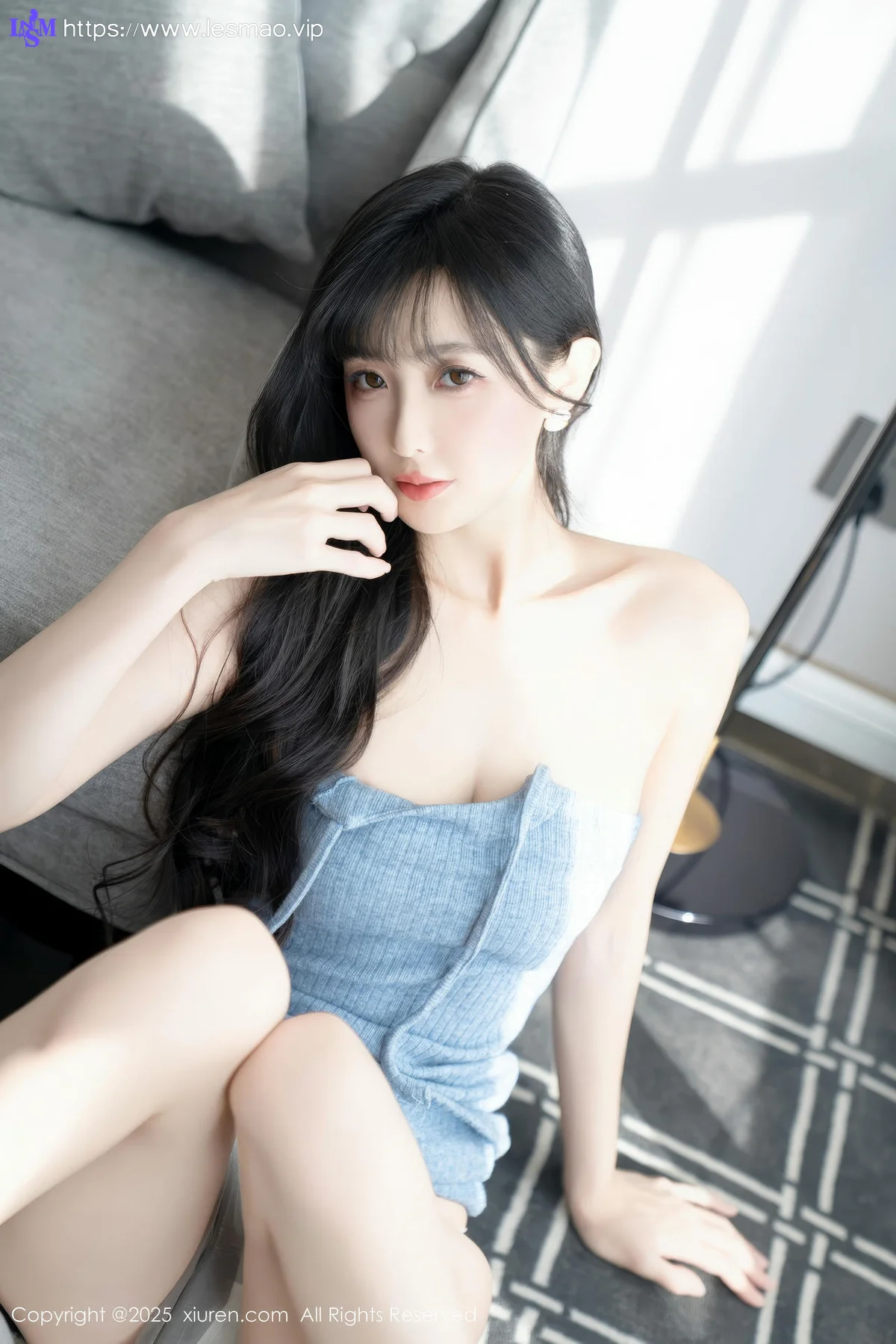 XiuRen 秀人 No.10124 樱桃小阑子 浅蓝色连衣短裙 - 10