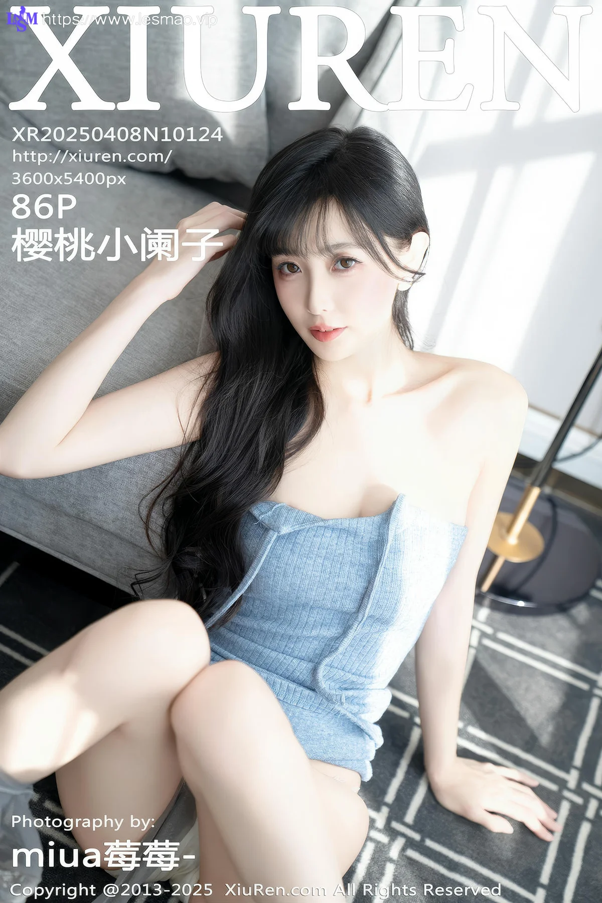 XiuRen 秀人 No.10124 樱桃小阑子 浅蓝色连衣短裙 - 7