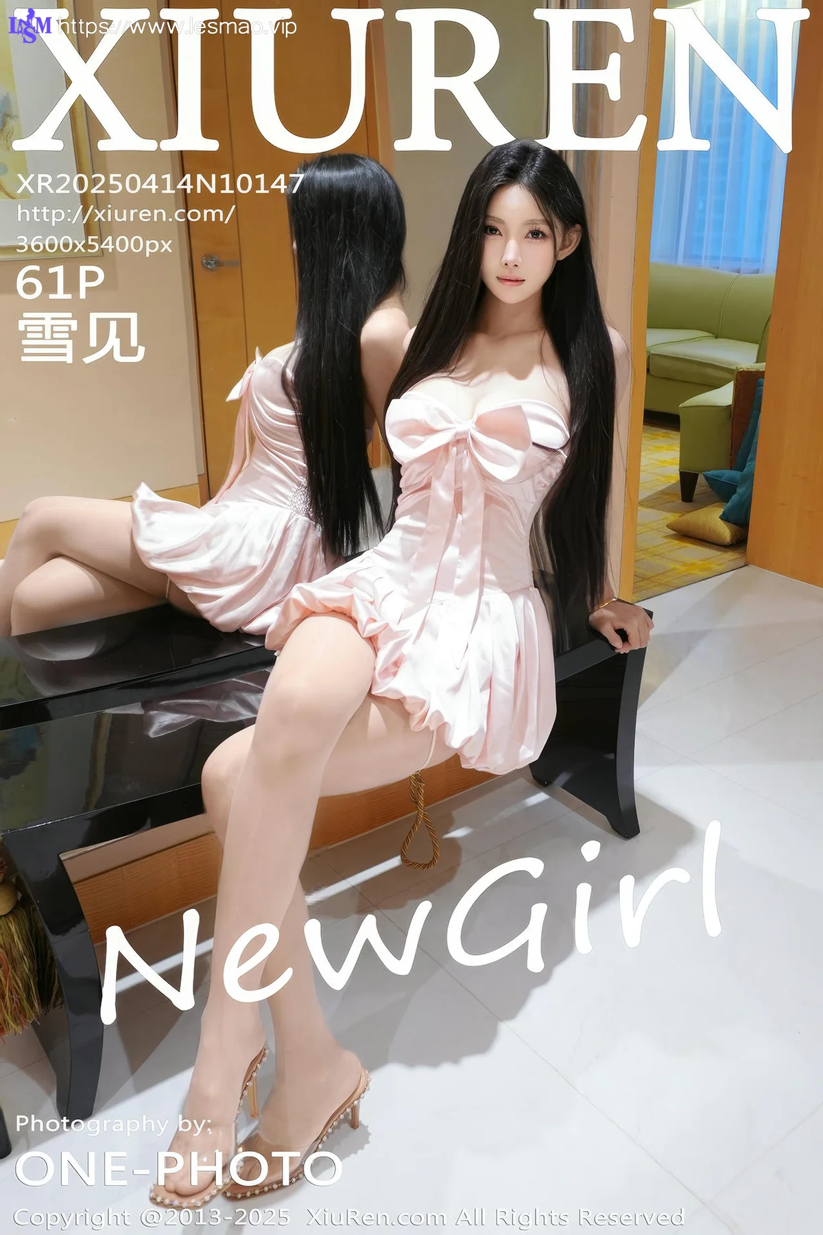 XiuRen 秀人 No.10147 雪见 粉色连衣短裙白色丝袜 - 2