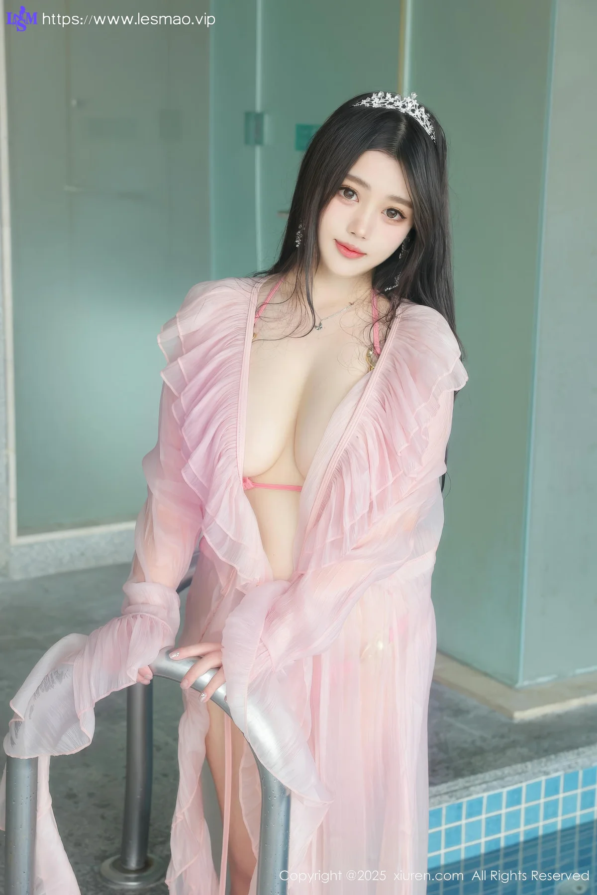 XiuRen 秀人 No.10160 蛋蛋宝 粉色连衣裙... - 3