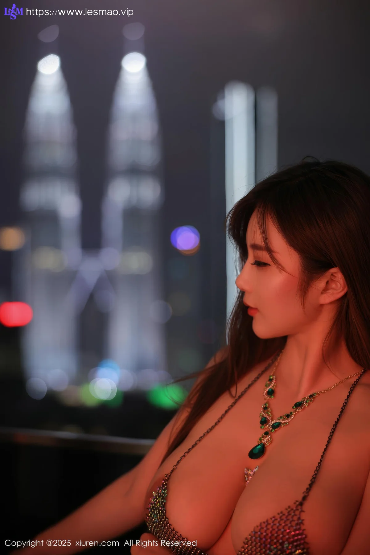XiuRen 秀人 No.10169 小肉肉咪 绿色连衣短裙 - 3