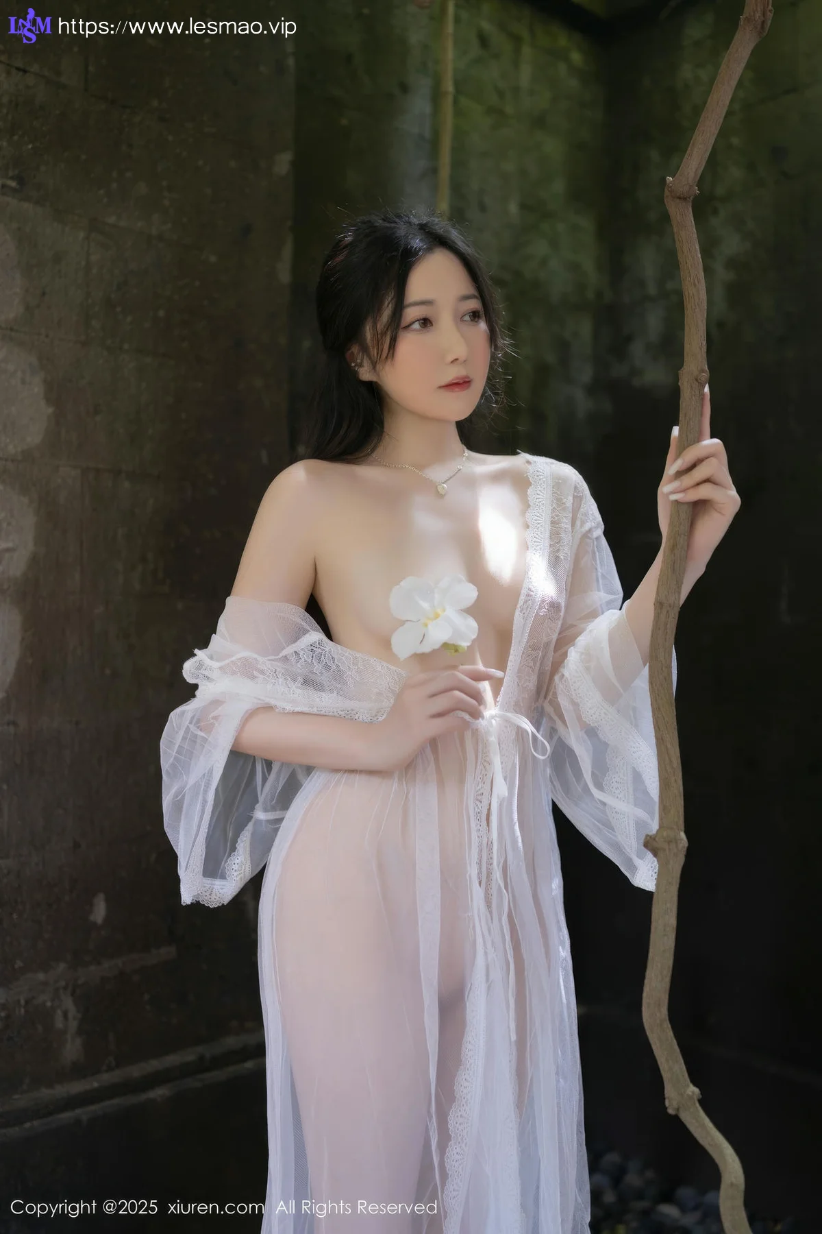 XiuRen 秀人 No.10173 鱼子酱Fish 白色轻透连衣裙 - 5
