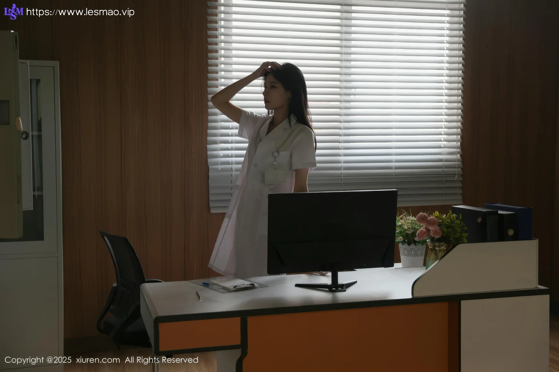 XiuRen 秀人 No.10190 布丁wow 白色护士制服 - 6