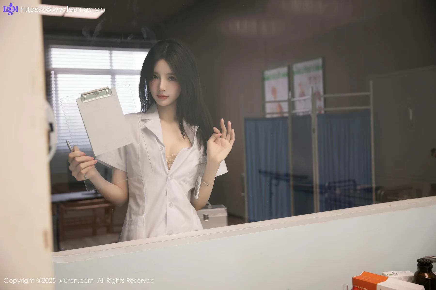 XiuRen 秀人 No.10190 布丁wow 白色护士制服 - 10