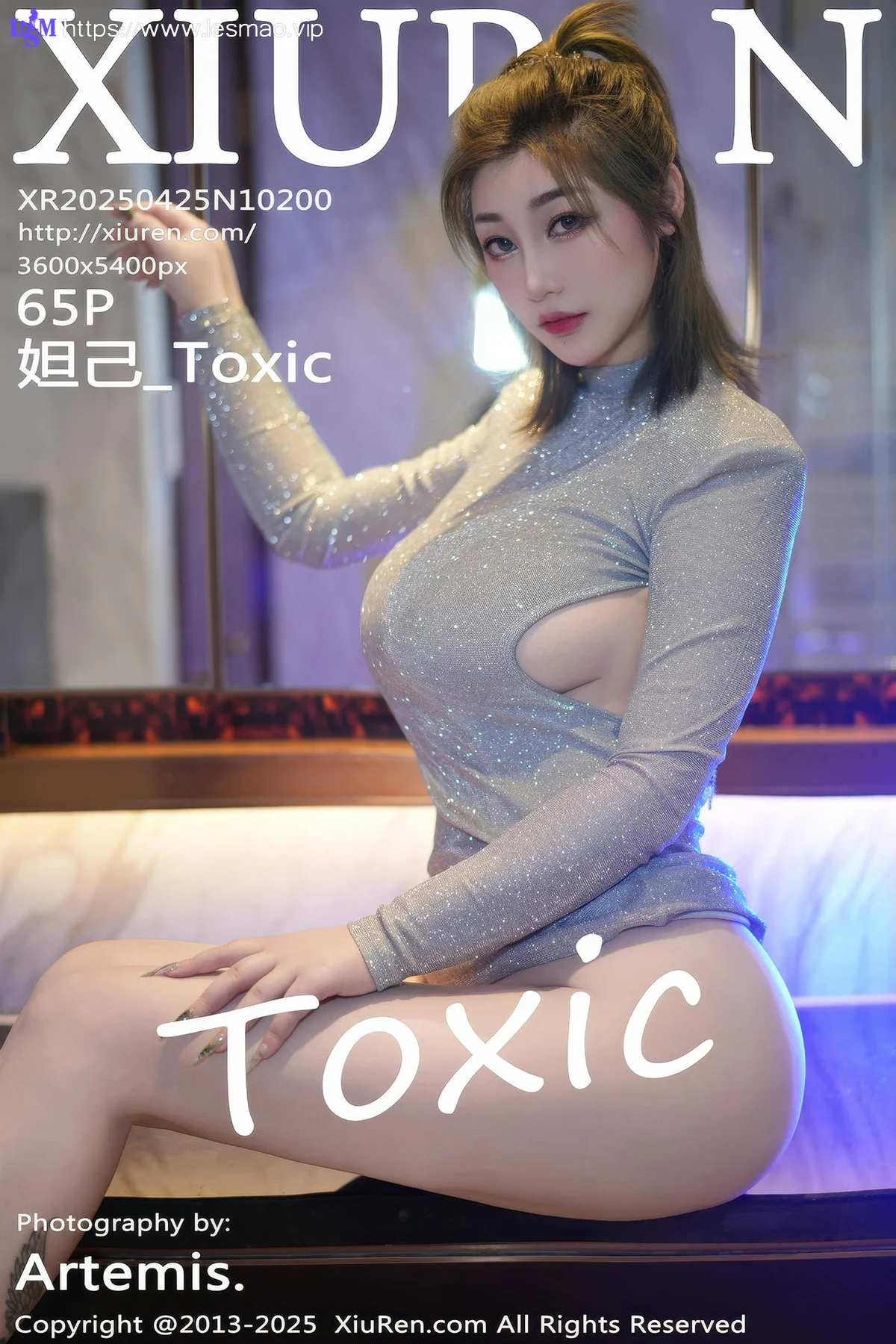 XiuRen 秀人 No.10200 妲己Toxic 银色连衣短裙 - 6