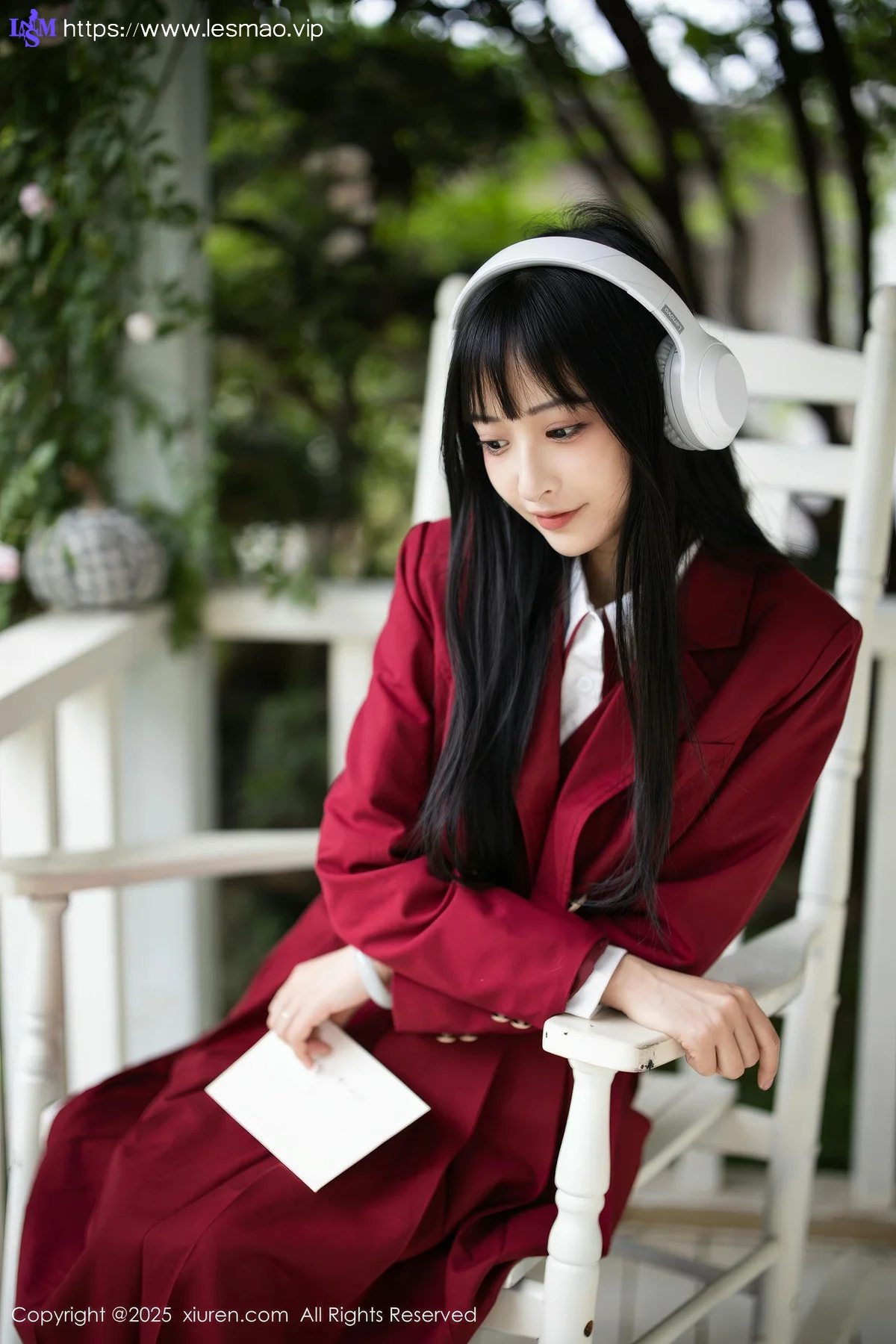 XiuRen 秀人 No.10215 茂木希子 新人红色裙子肉色丝袜 - 7