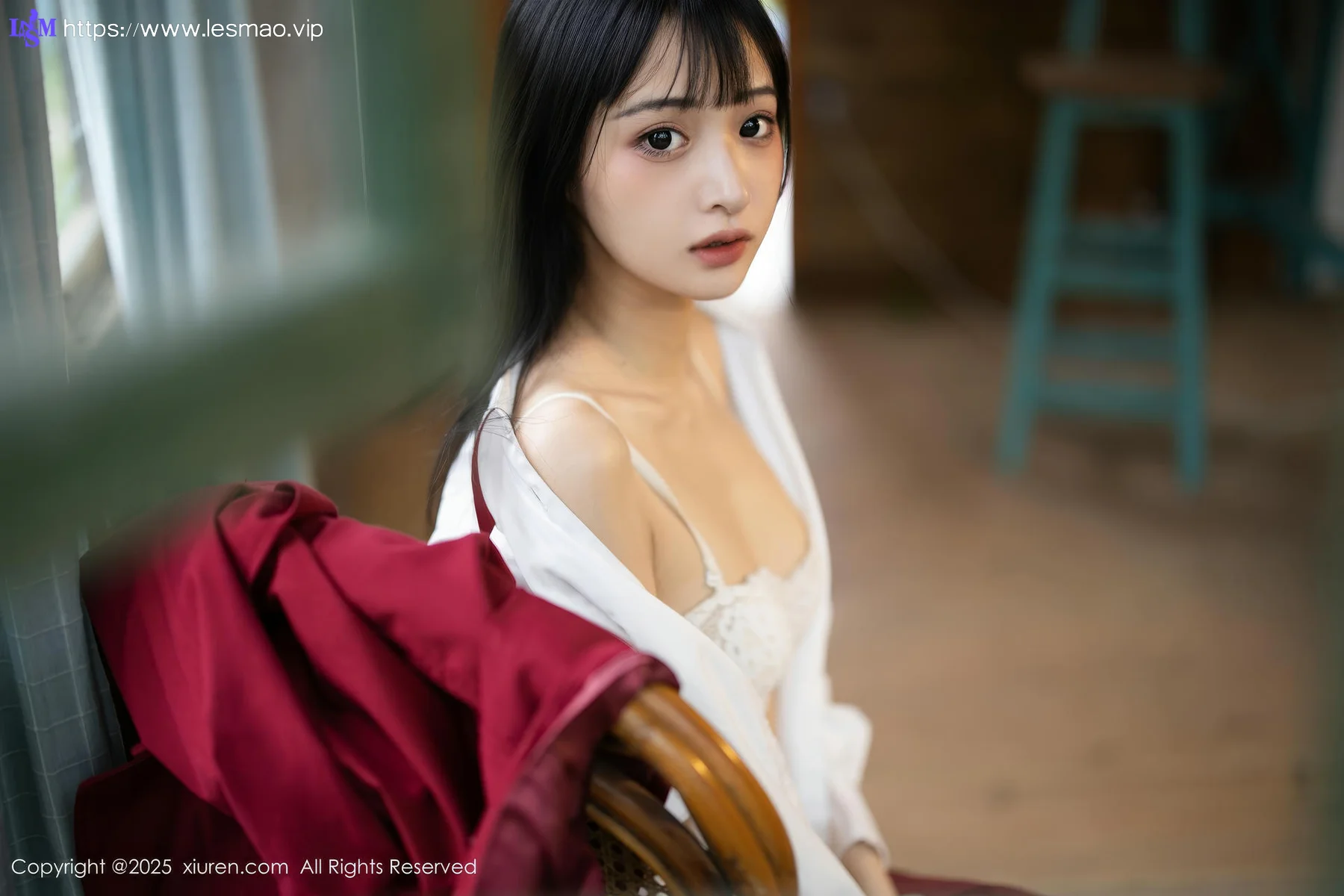 XiuRen 秀人 No.10215 茂木希子 新人红色裙子肉色丝袜 - 9