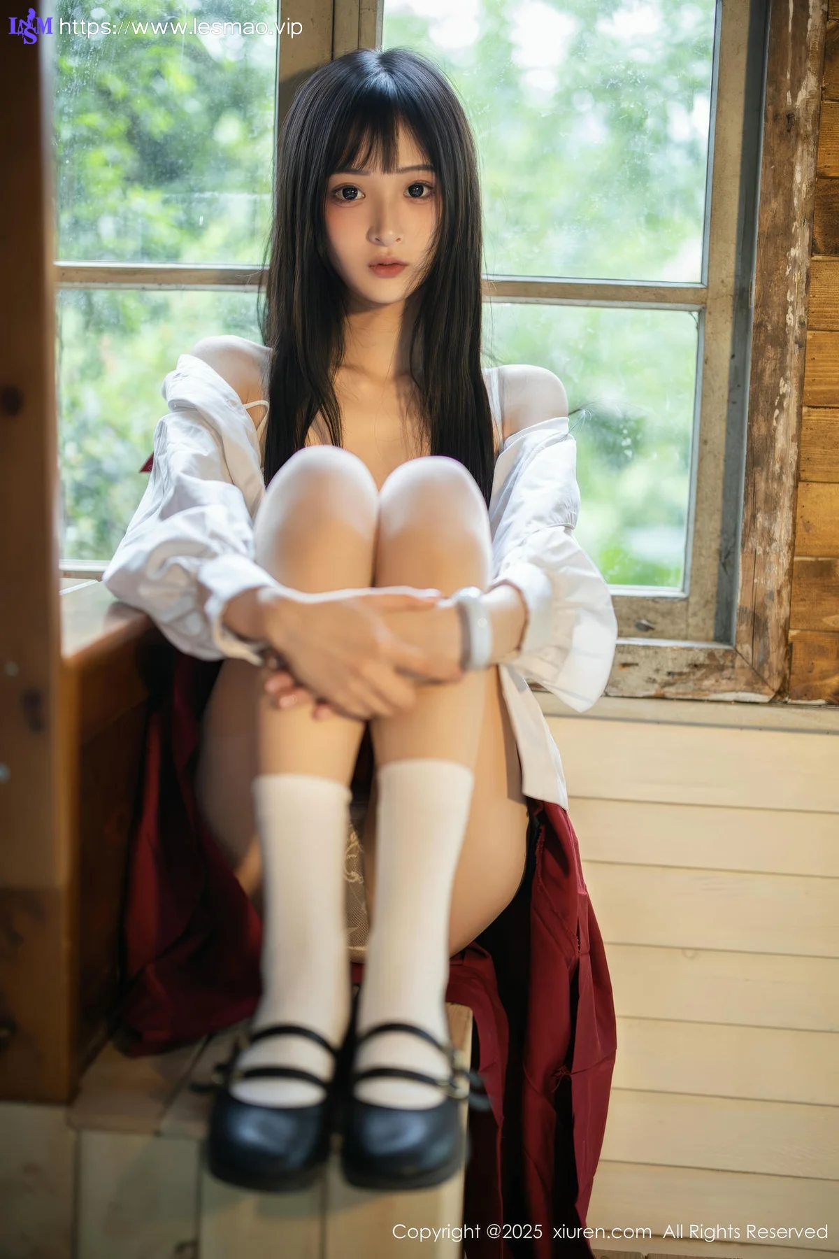 XiuRen 秀人 No.10215 茂木希子 新人红色裙子肉色丝袜 - 8