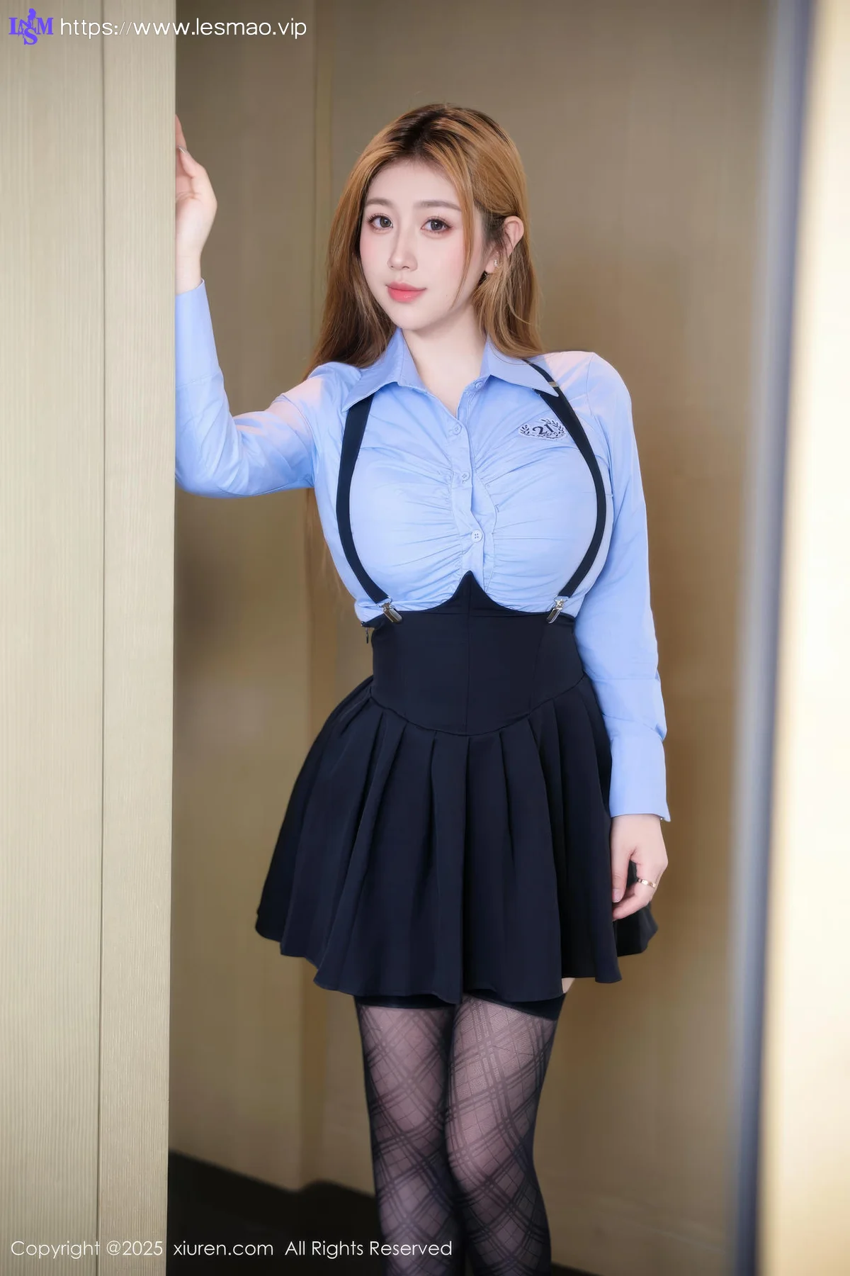 XiuRen 秀人 No.10224 M麦当劳 蓝色学生装搭配 - 1