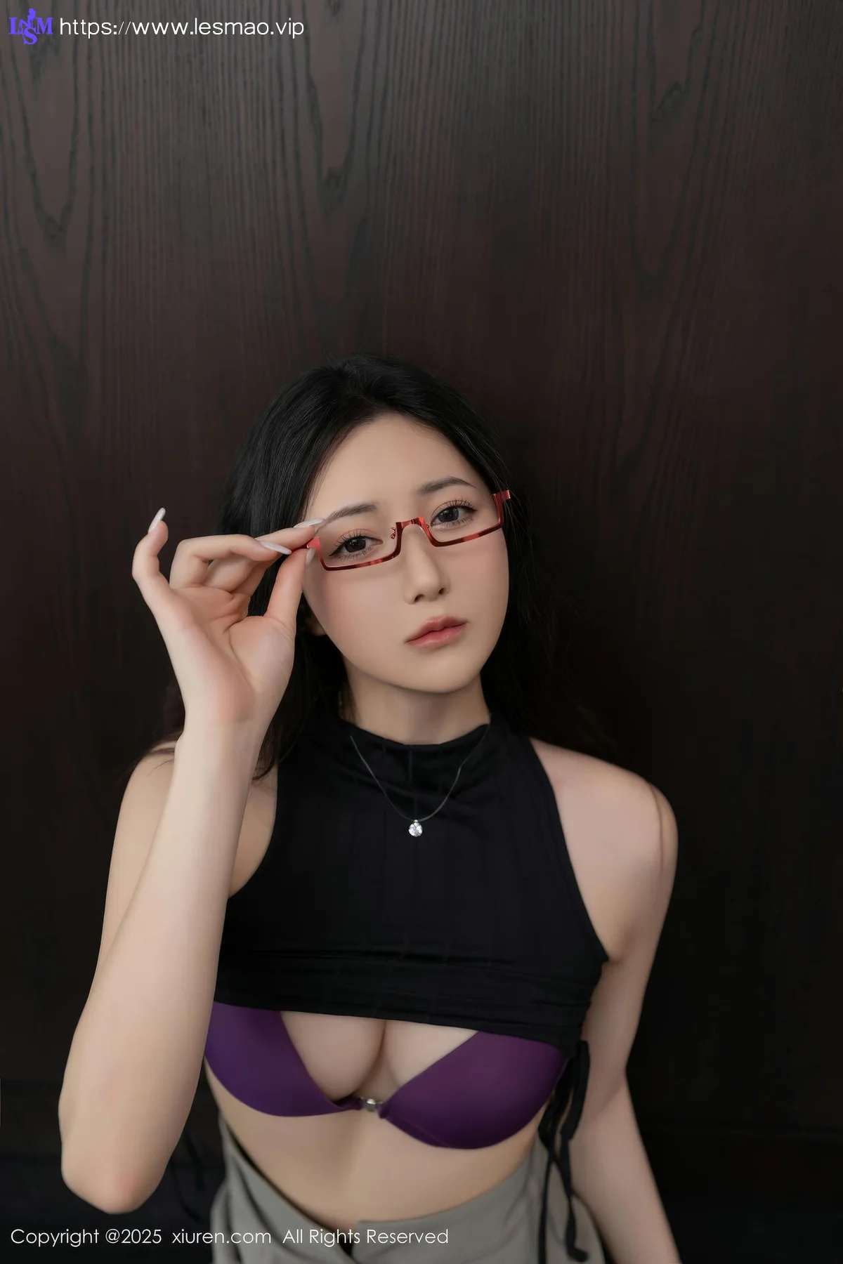 XiuRen 秀人 No.10231 鱼子酱Fish 紫色内衣魅惑黑丝 - 4