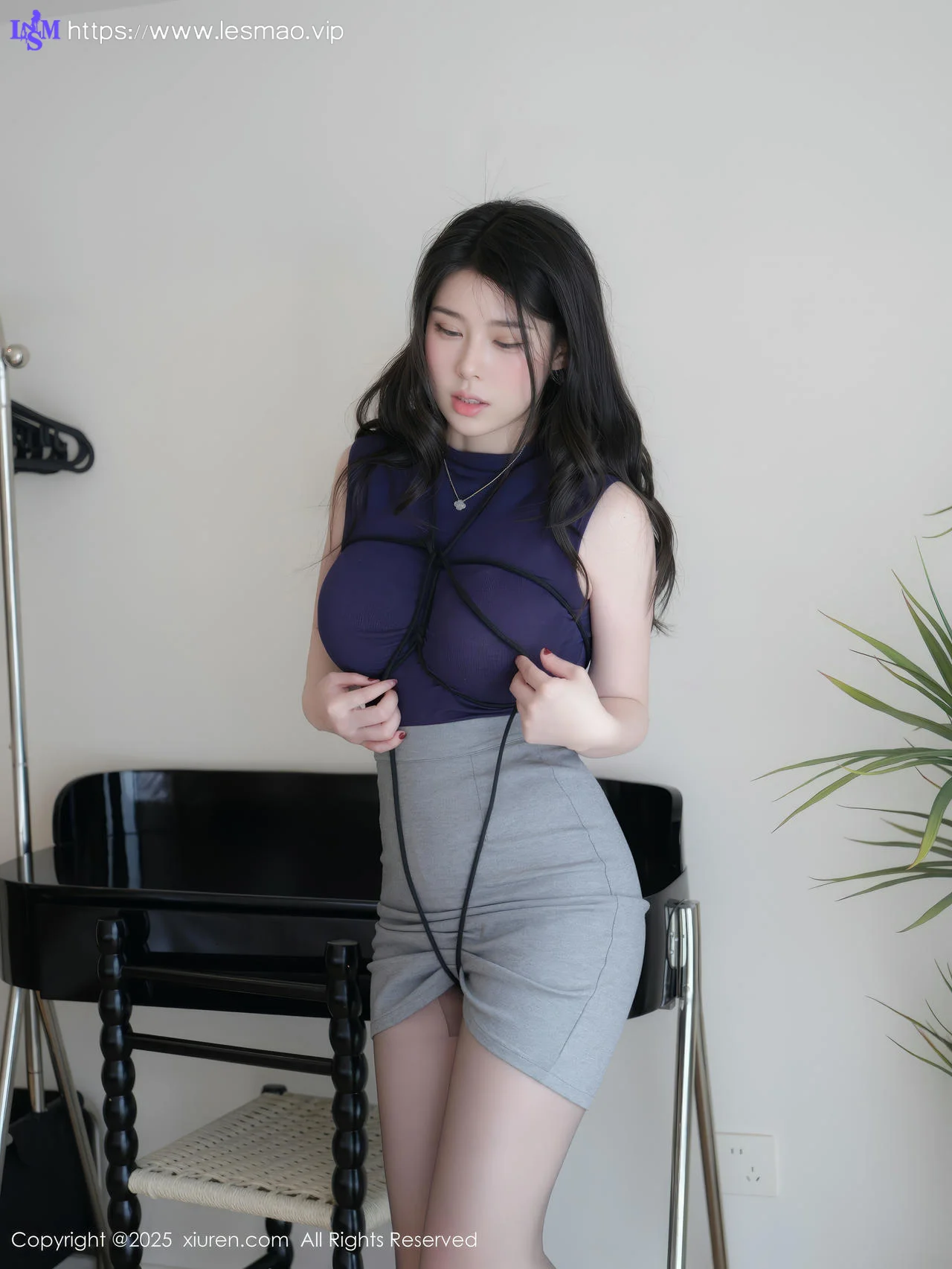 XiuRen 秀人 No.10236 白茹雪abby 黑色连衣裙 - 6