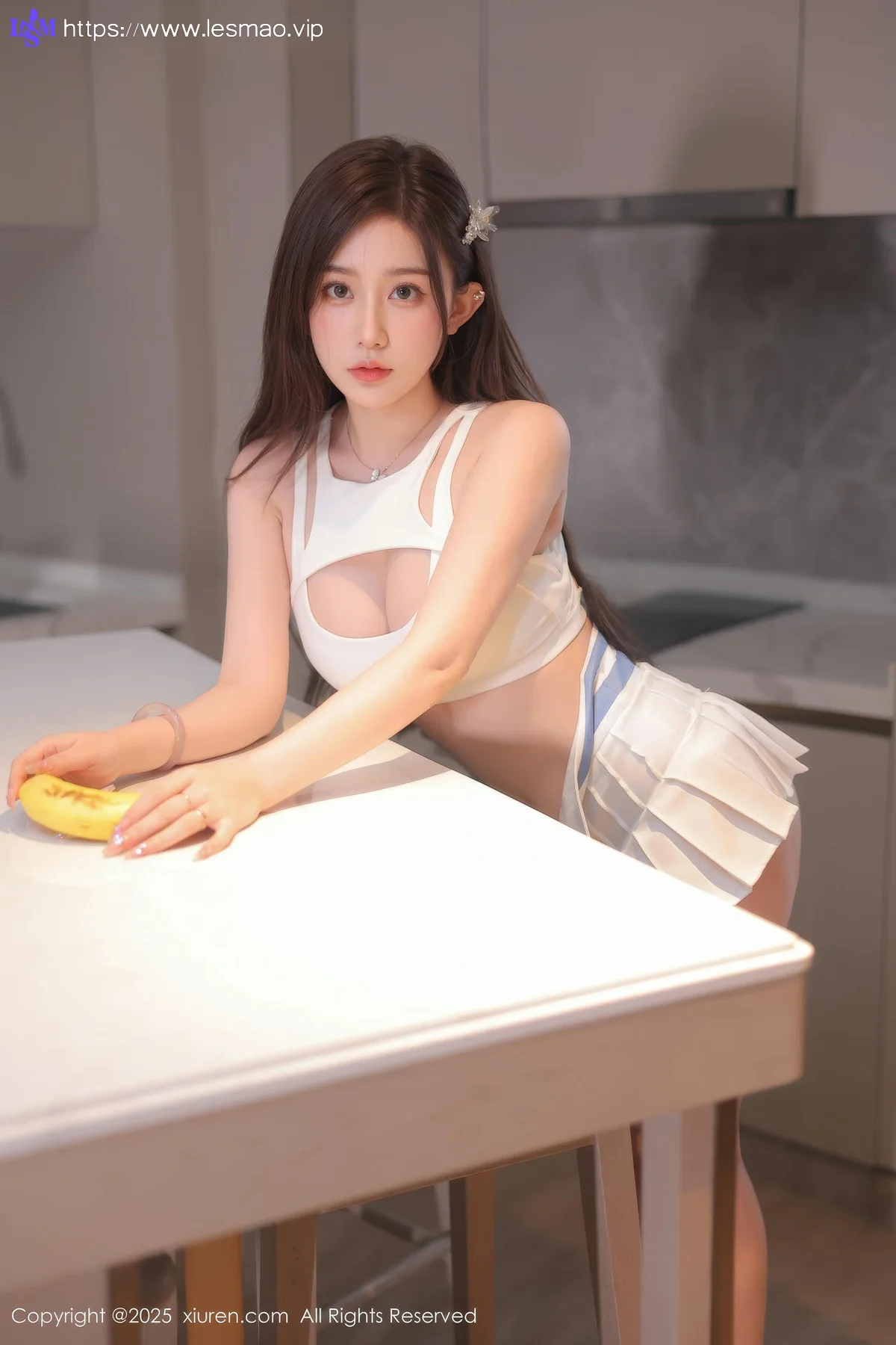 XiuRen 秀人 No.10254 奶油猫呀 白色短裙萝莉 - 2