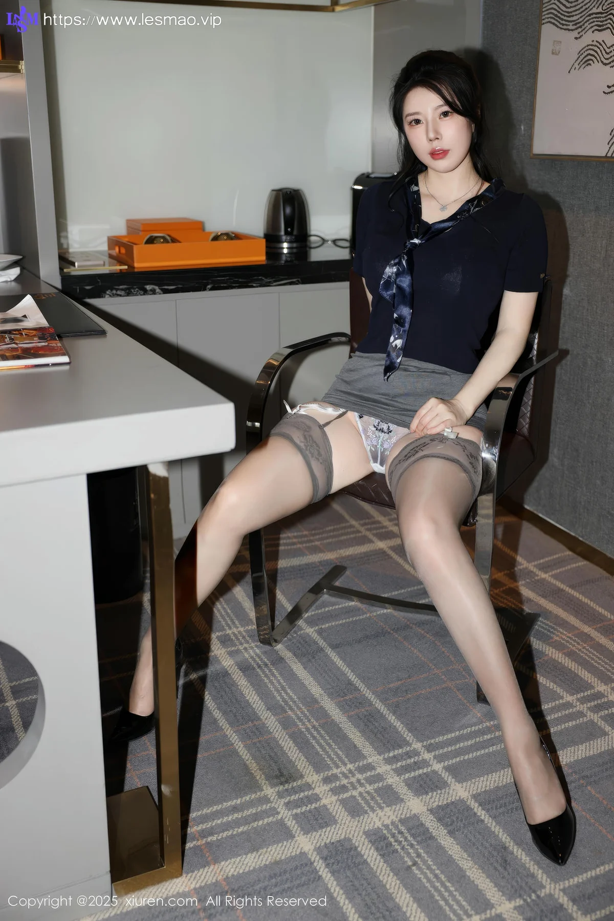 XiuRen 秀人 No.10266 白茹雪abby 黑色OL服饰 - 5