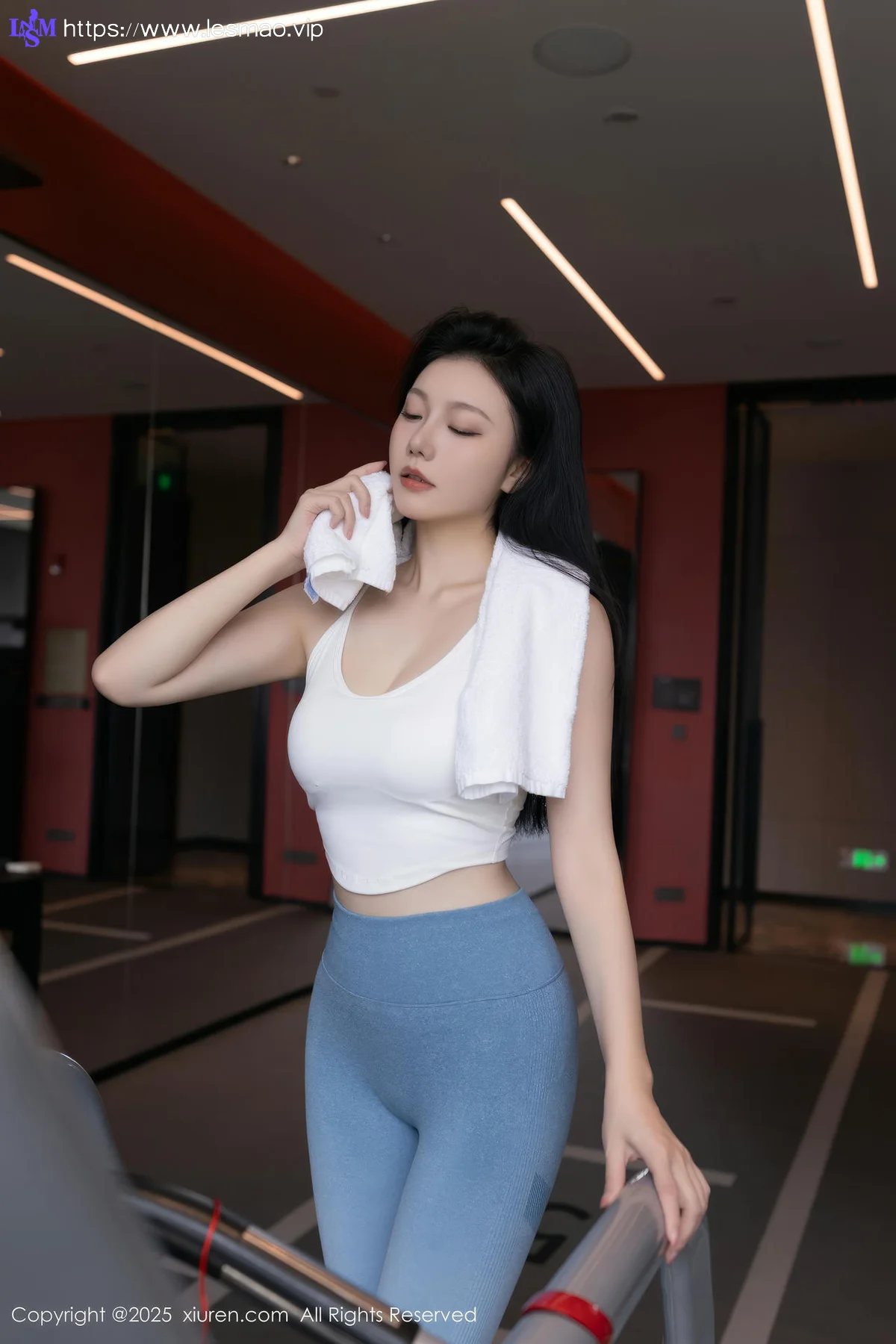 XiuRen 秀人 No.10272 安然anran 蓝白色运动服 - 5