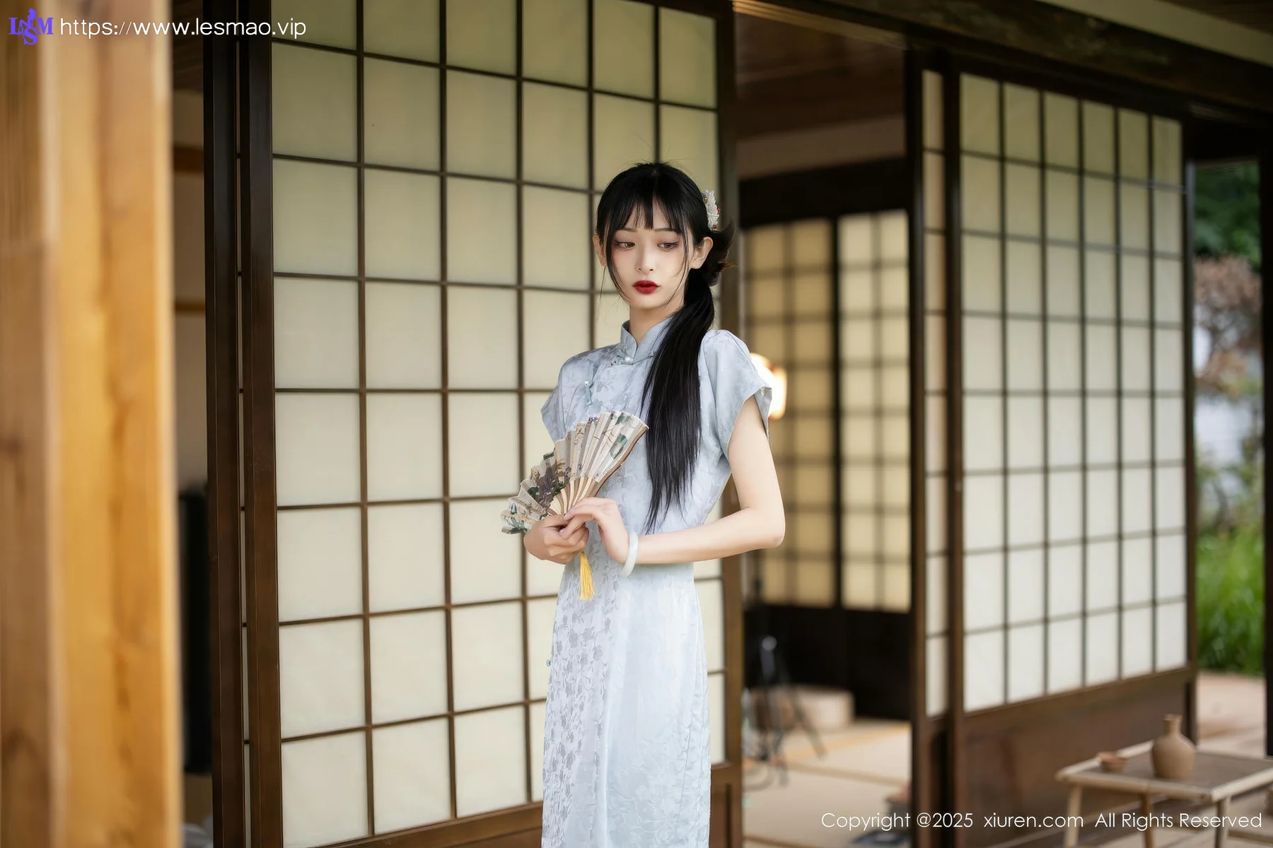 XiuRen 秀人 No.10278 茂木希子 日式旗袍肉色丝袜 - 4