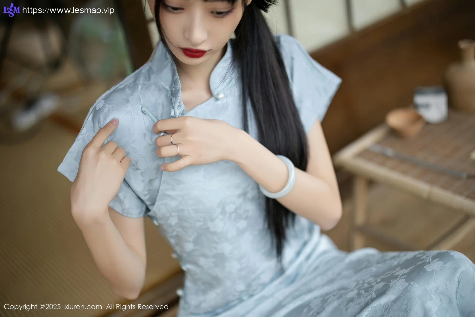 XiuRen 秀人 No.10278 茂木希子 日式旗袍肉色丝袜 - 1
