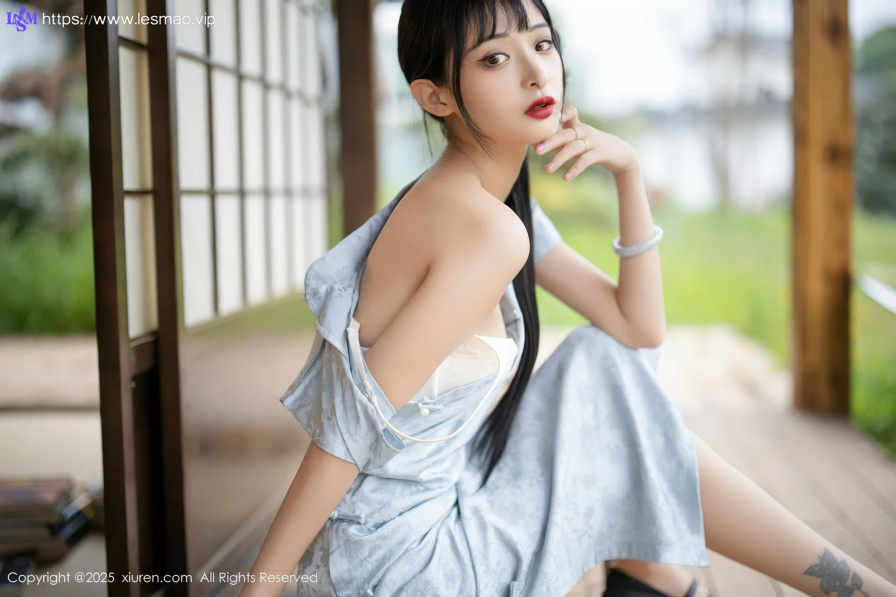 XiuRen 秀人 No.10278 茂木希子 日式旗袍肉色丝袜 - 4