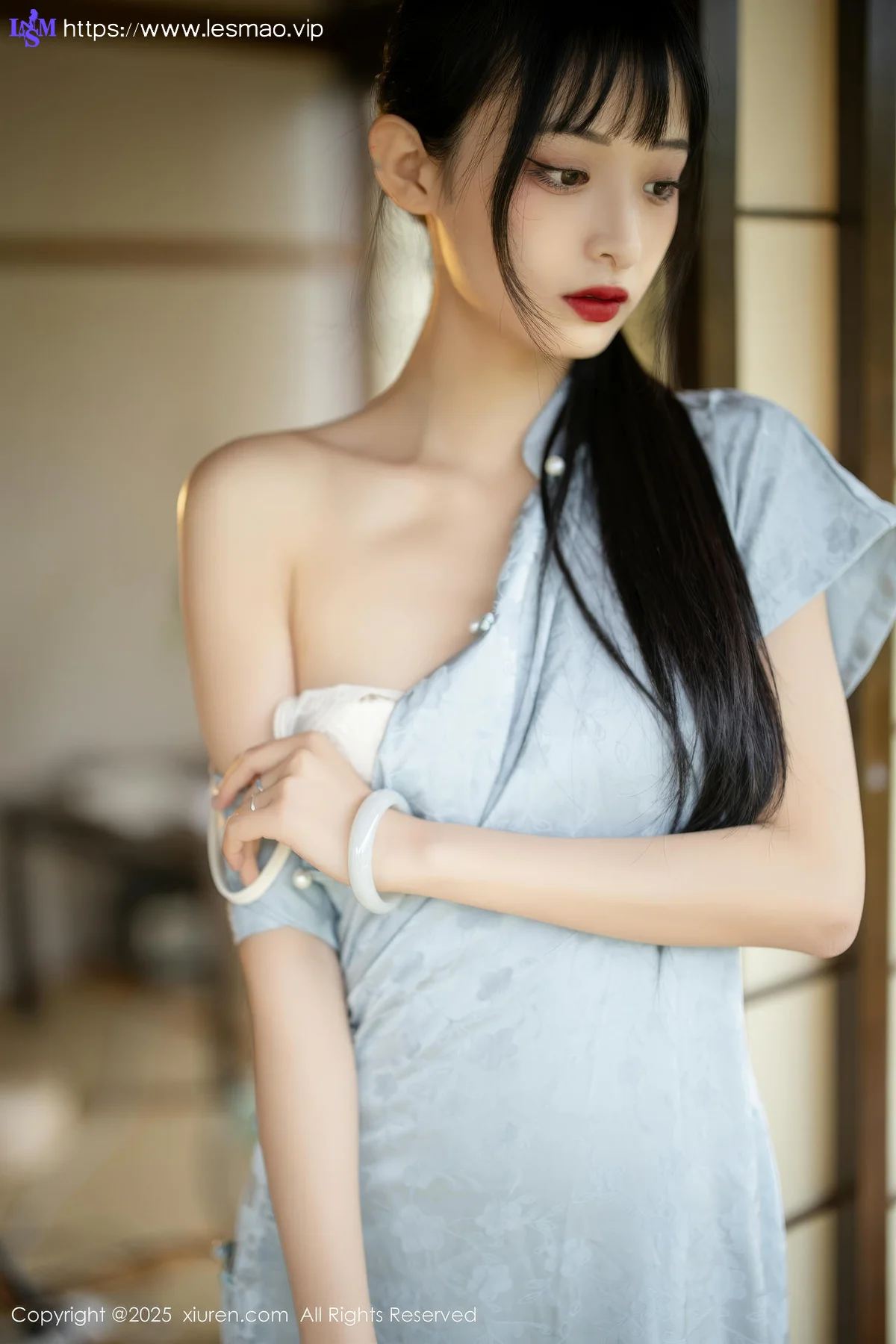 XiuRen 秀人 No.10278 茂木希子 日式旗袍肉色丝袜 - 5