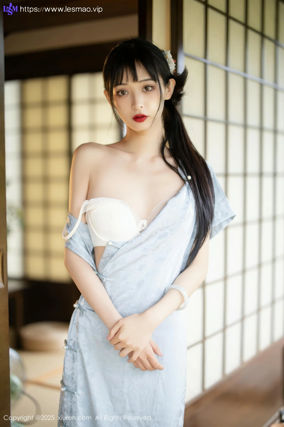 XiuRen 秀人 No.10278 茂木希子 日式旗袍肉色丝袜 - 6