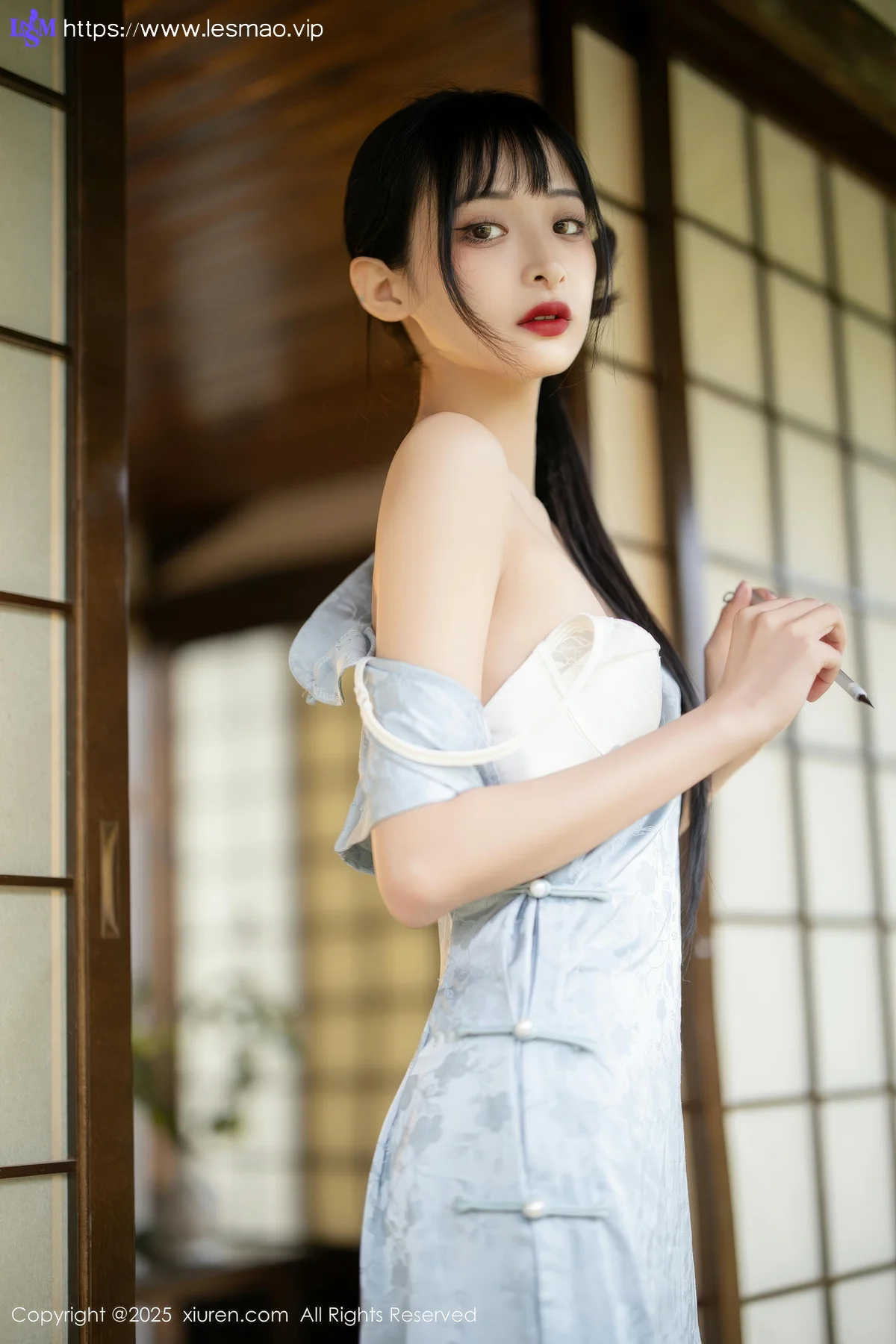 XiuRen 秀人 No.10278 茂木希子 日式旗袍肉色丝袜 - 7