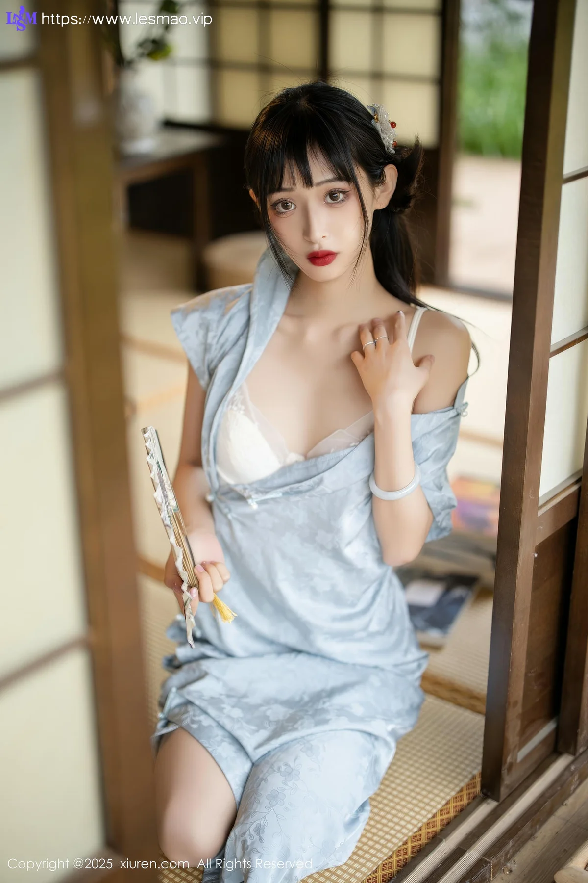 XiuRen 秀人 No.10278 茂木希子 日式旗袍肉色丝袜 - 8