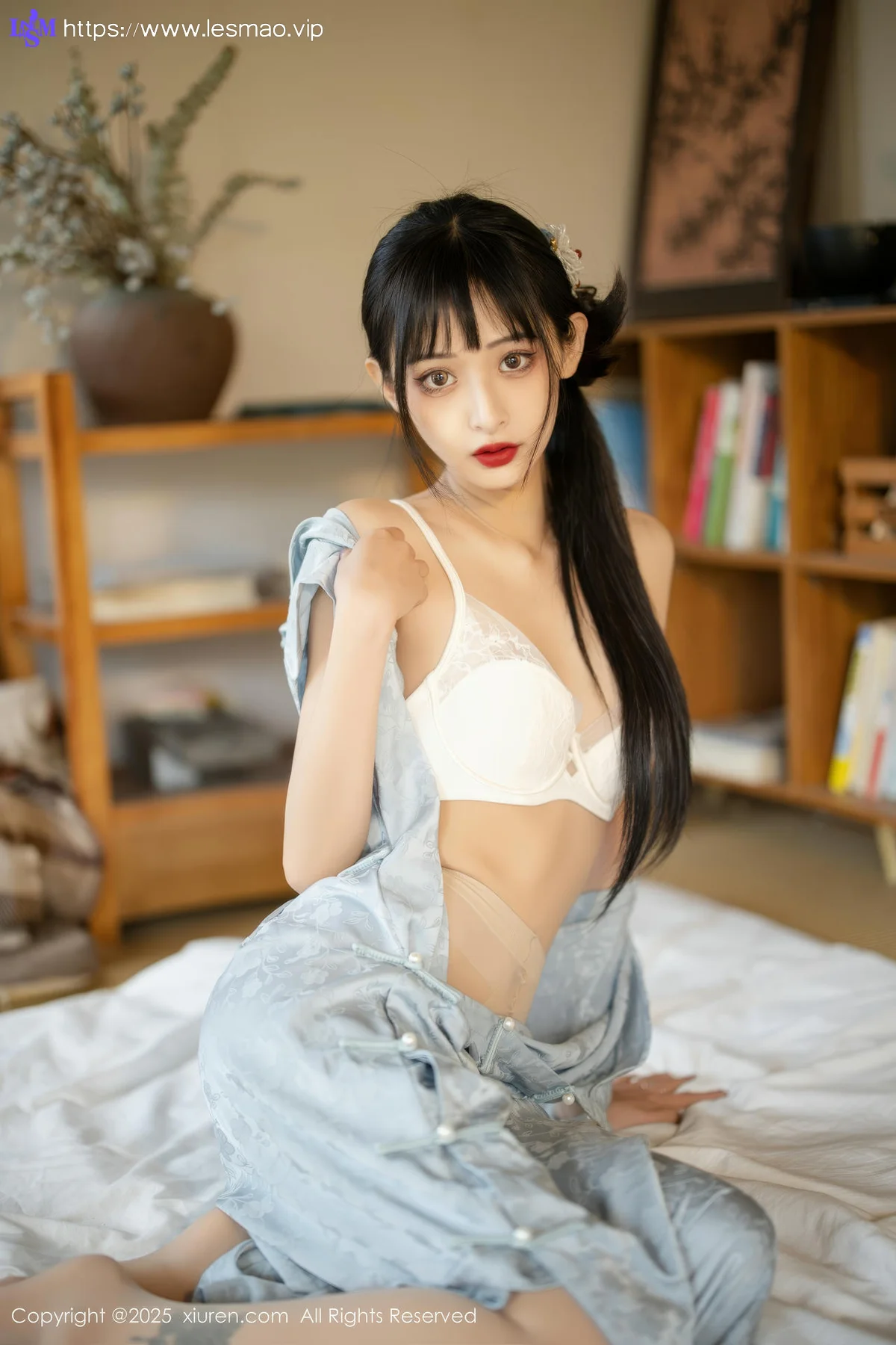 XiuRen 秀人 No.10278 茂木希子 日式旗袍肉色丝袜 - 4