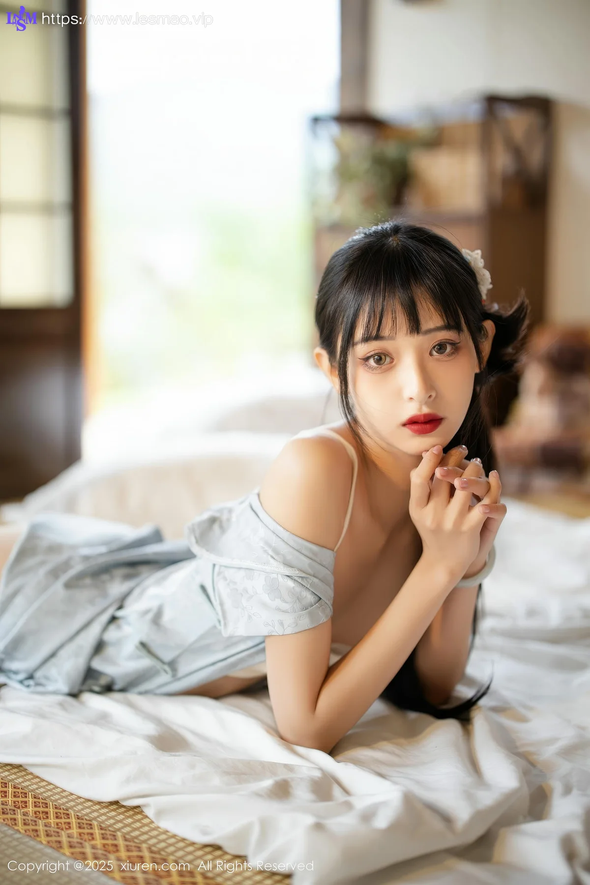 XiuRen 秀人 No.10278 茂木希子 日式旗袍肉色丝袜 - 1