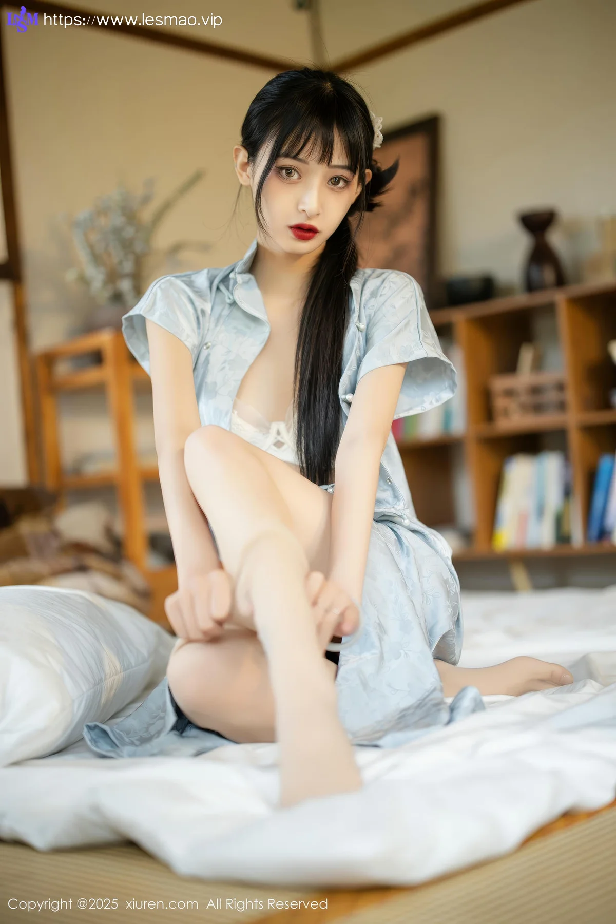 XiuRen 秀人 No.10278 茂木希子 日式旗袍肉色丝袜 - 3