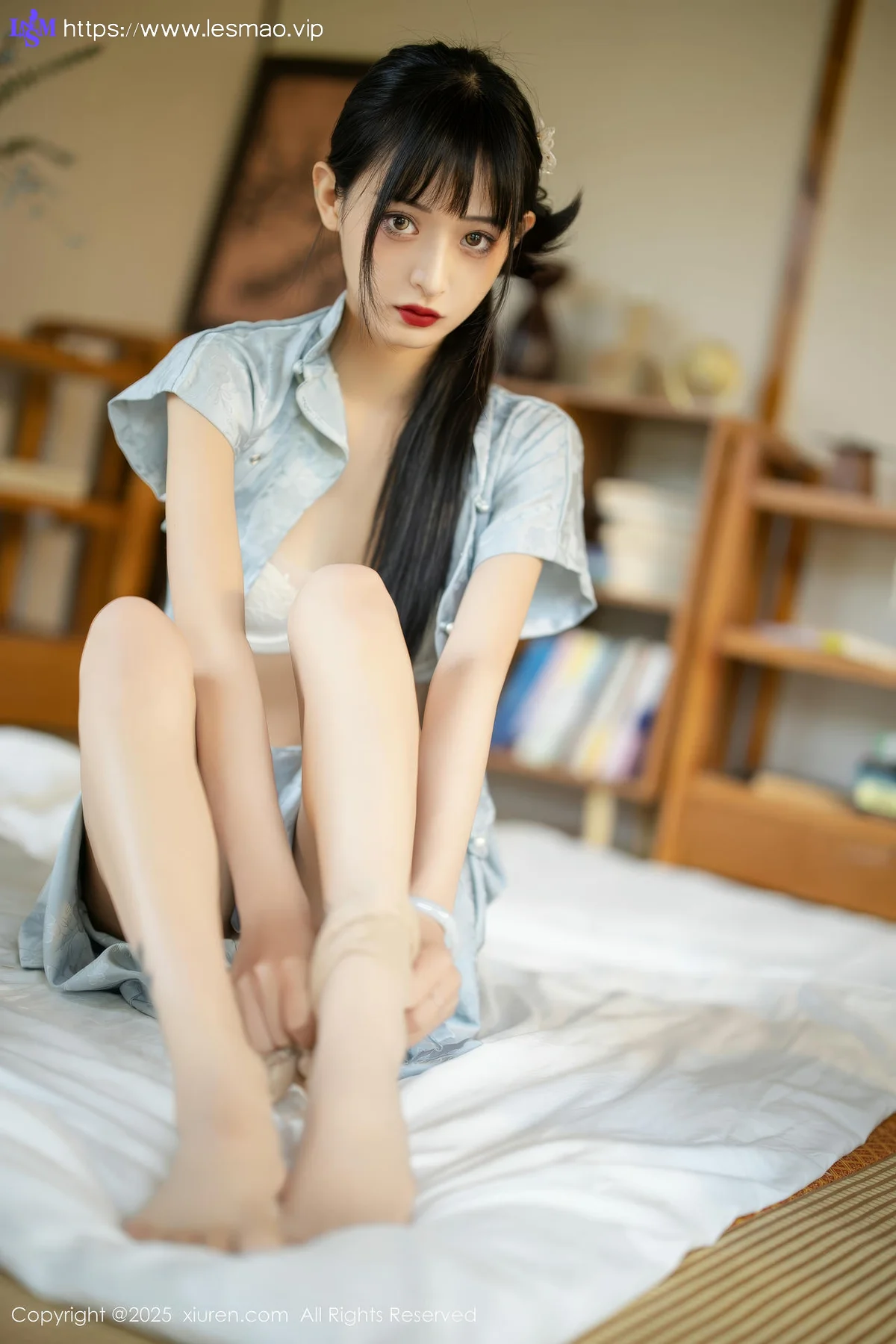 XiuRen 秀人 No.10278 茂木希子 日式旗袍肉色丝袜 - 5