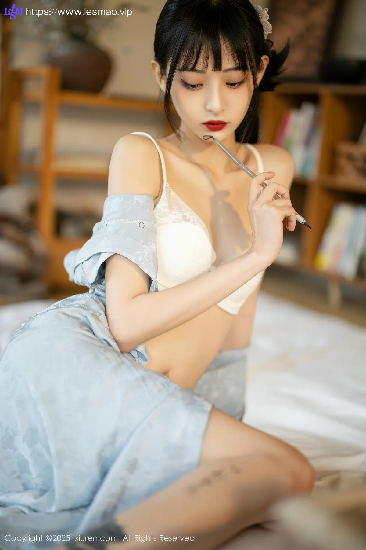XiuRen 秀人 No.10278 茂木希子 日式旗袍肉色丝袜 - 2