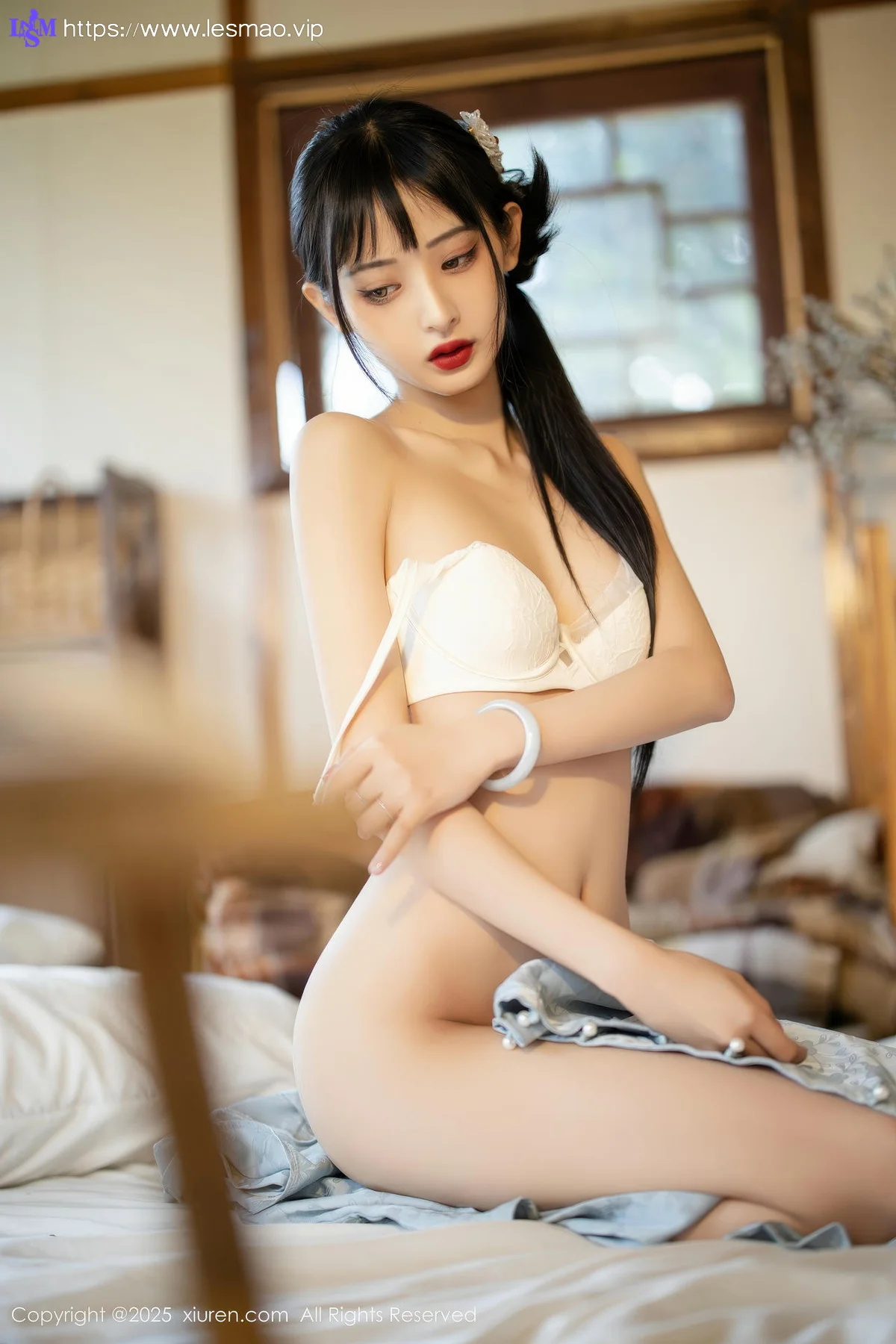 XiuRen 秀人 No.10278 茂木希子 日式旗袍肉色丝袜 - 6