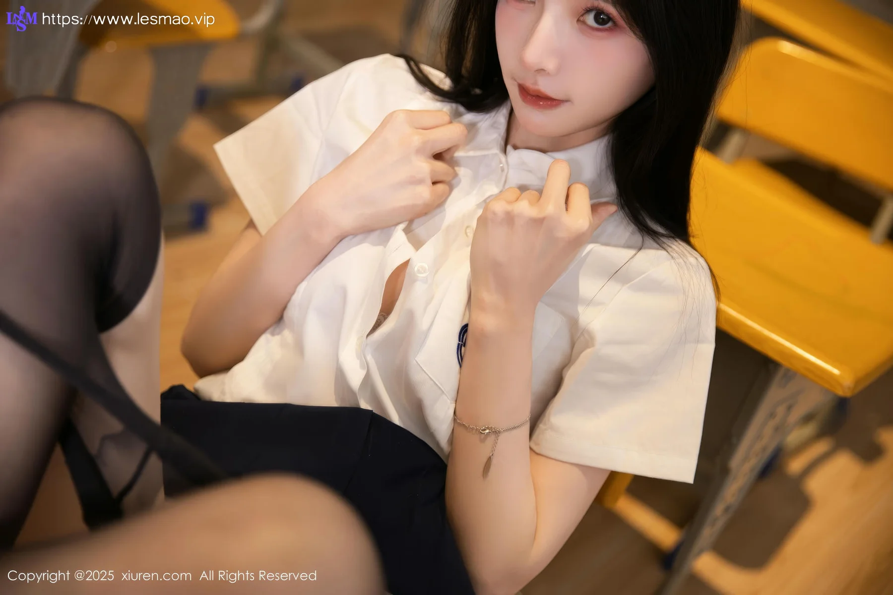 XiuRen 秀人 No.10287 布丁wow JK制服魅惑黑丝 - 3