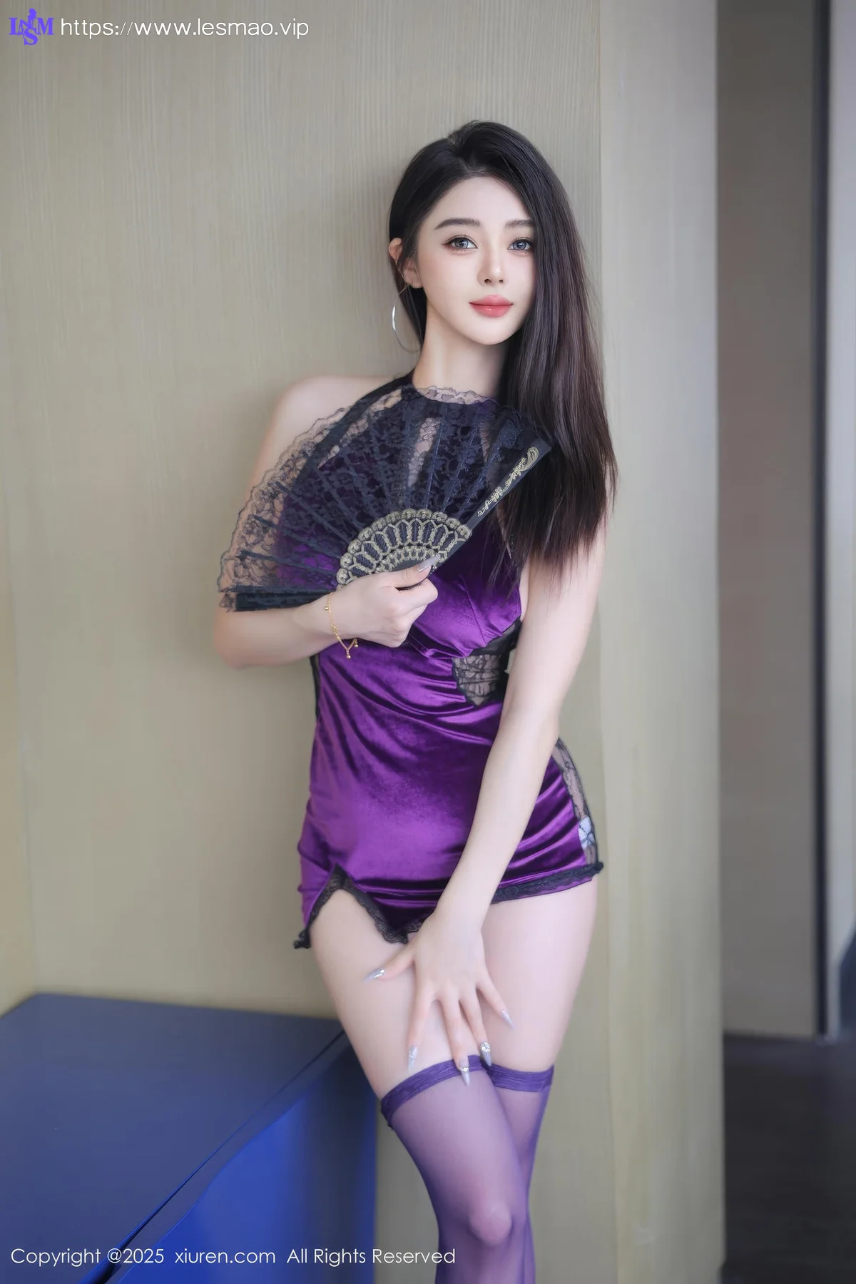 XiuRen 秀人 No.10289 Candy糖糖 紫色连衣短裙 - 8