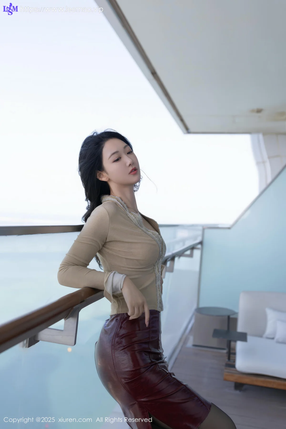 XiuRen 秀人 No.10296 唐安琪 红色皮裙曼妙身姿 - 2