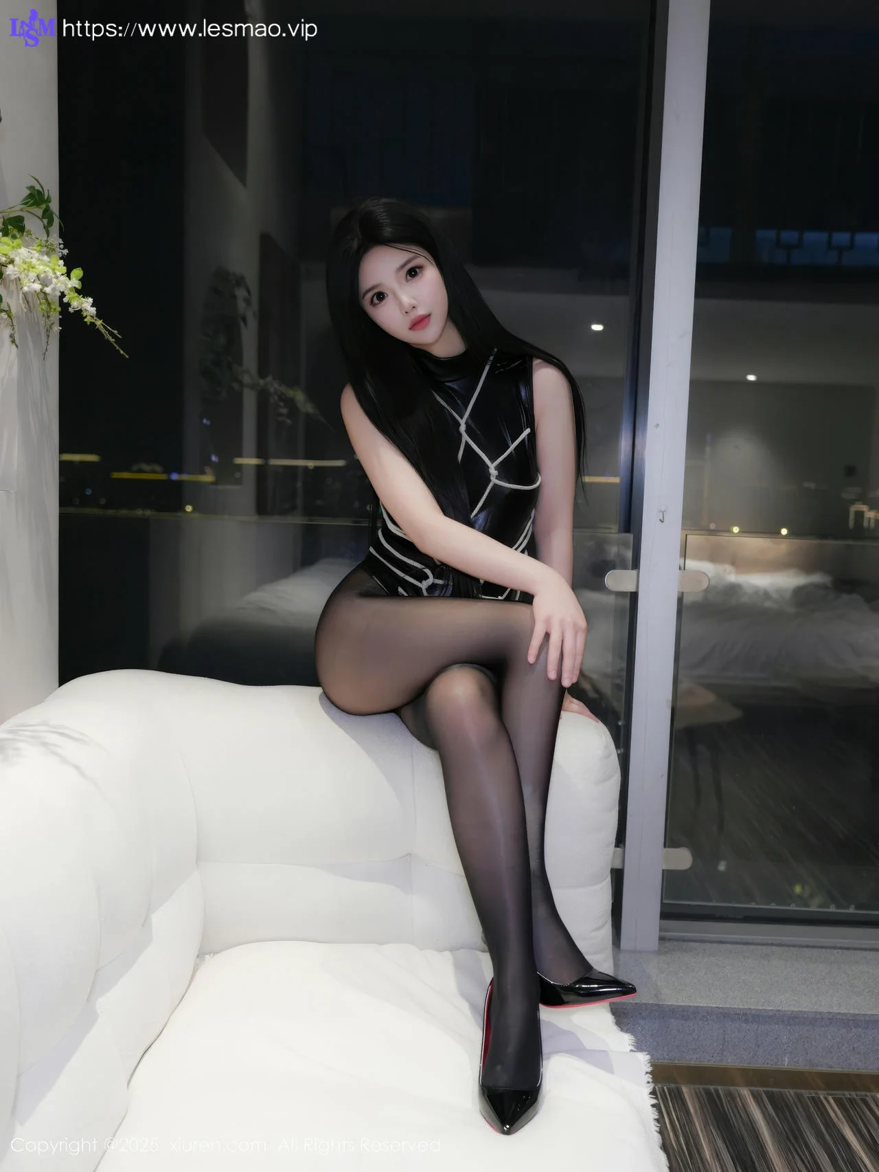 XiuRen 秀人 No.10299 沐言妍妍酱 黑色情趣服饰 - 6