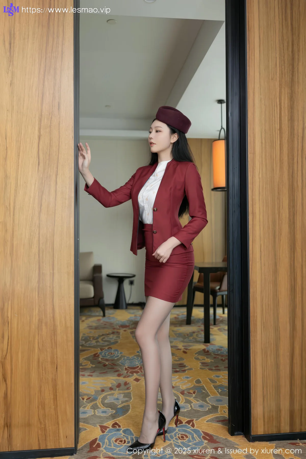 XiuRen 秀人 No.10333 安然anran 红色空姐制服 - 5