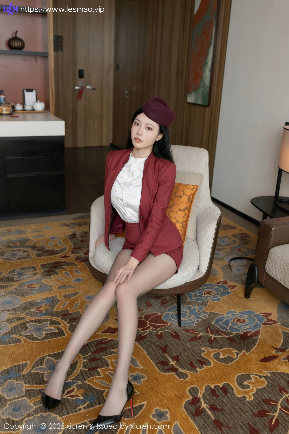 XiuRen 秀人 No.10333 安然anran 红色空姐制服 - 8