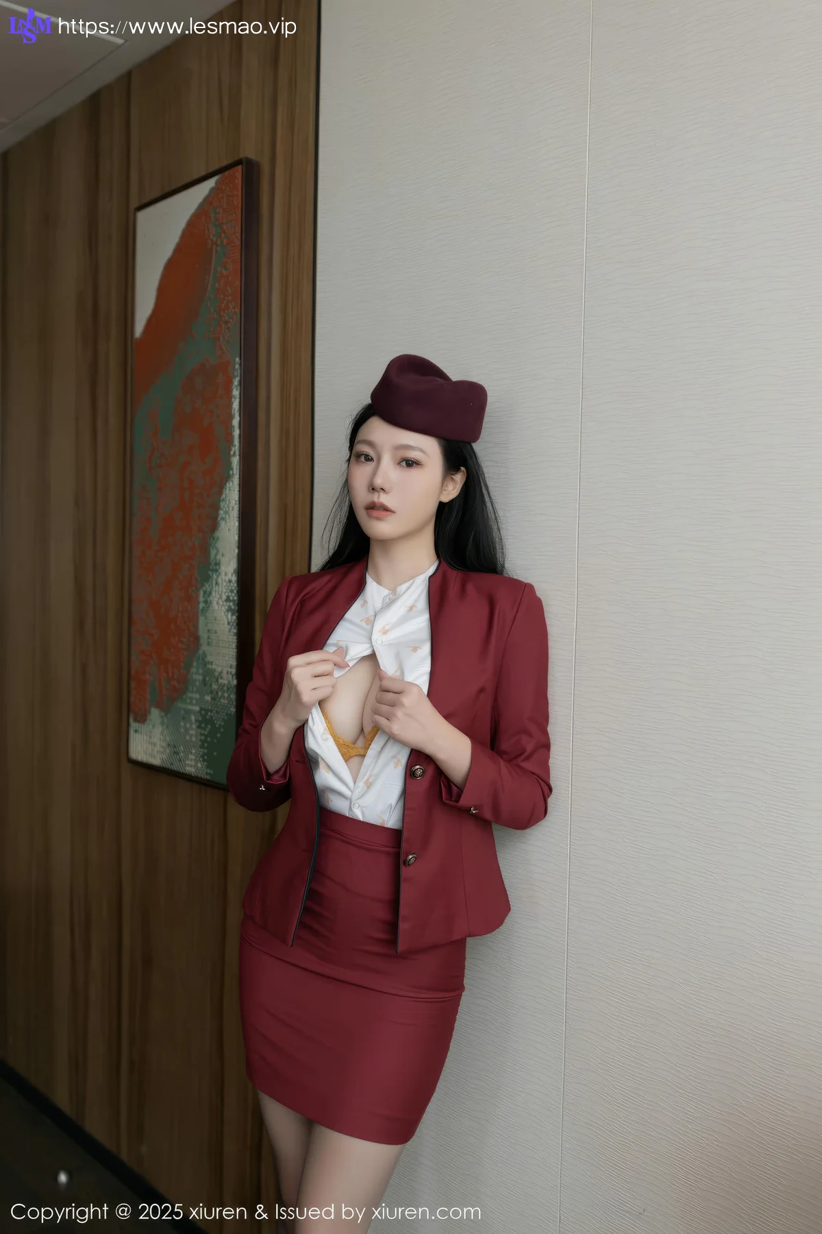 XiuRen 秀人 No.10333 安然anran 红色空姐制服 - 9