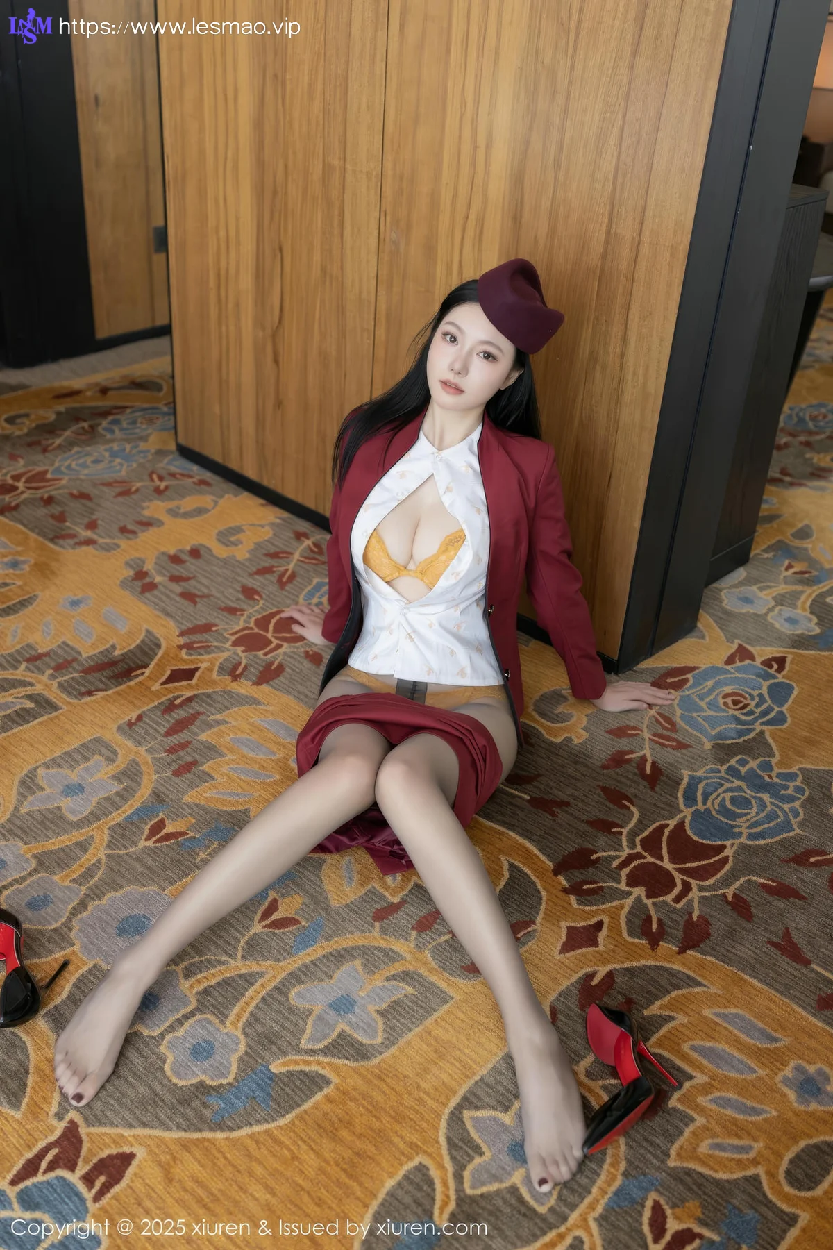 XiuRen 秀人 No.10333 安然anran 红色空姐制服 - 5