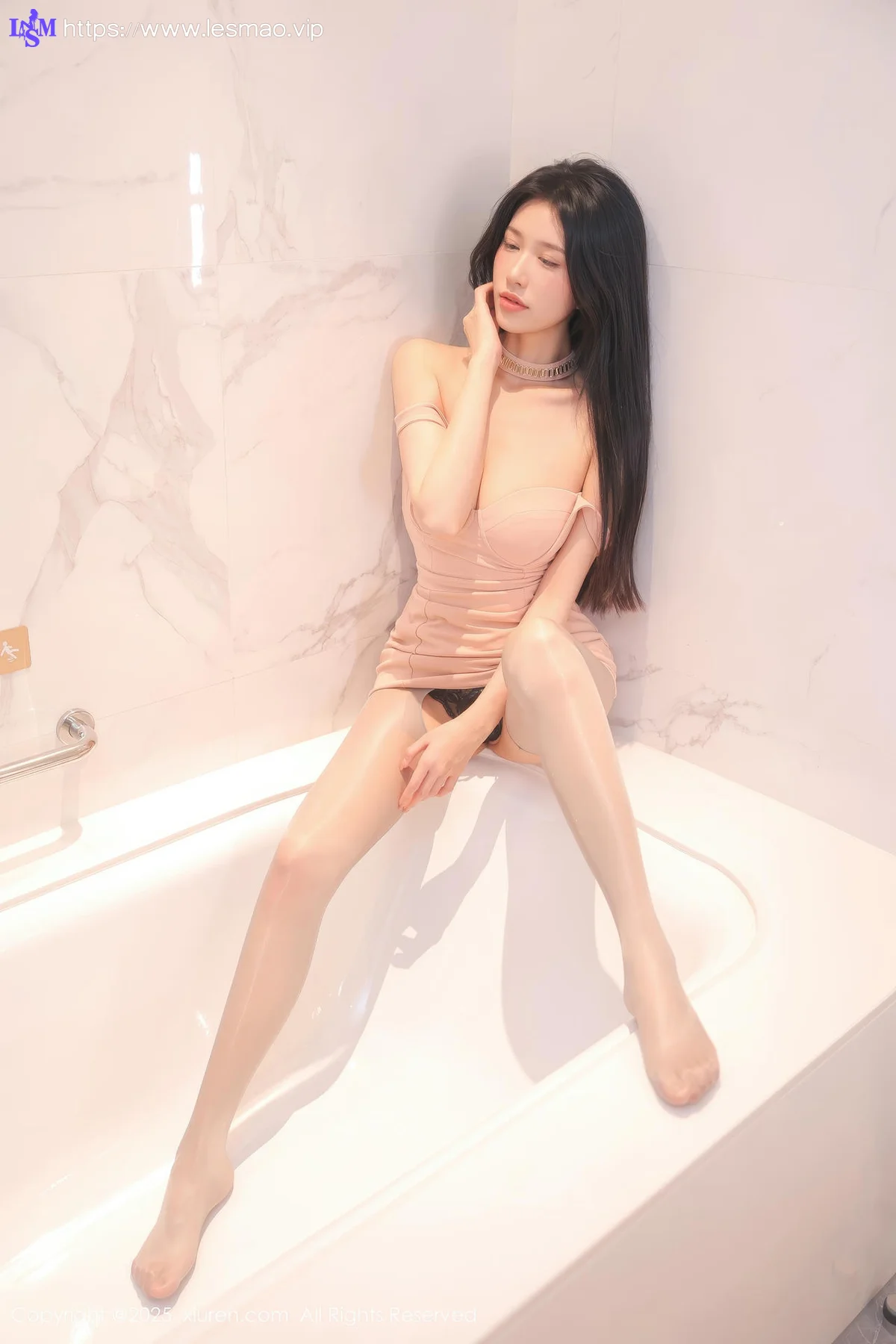 XiuRen 秀人 No.10339 shelly诗莉吖 粉色连衣短裙 - 2