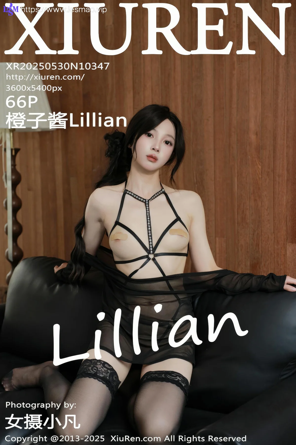XiuRen 秀人 No.10347 橙子酱Lillian 黑色情趣内衣 - 7
