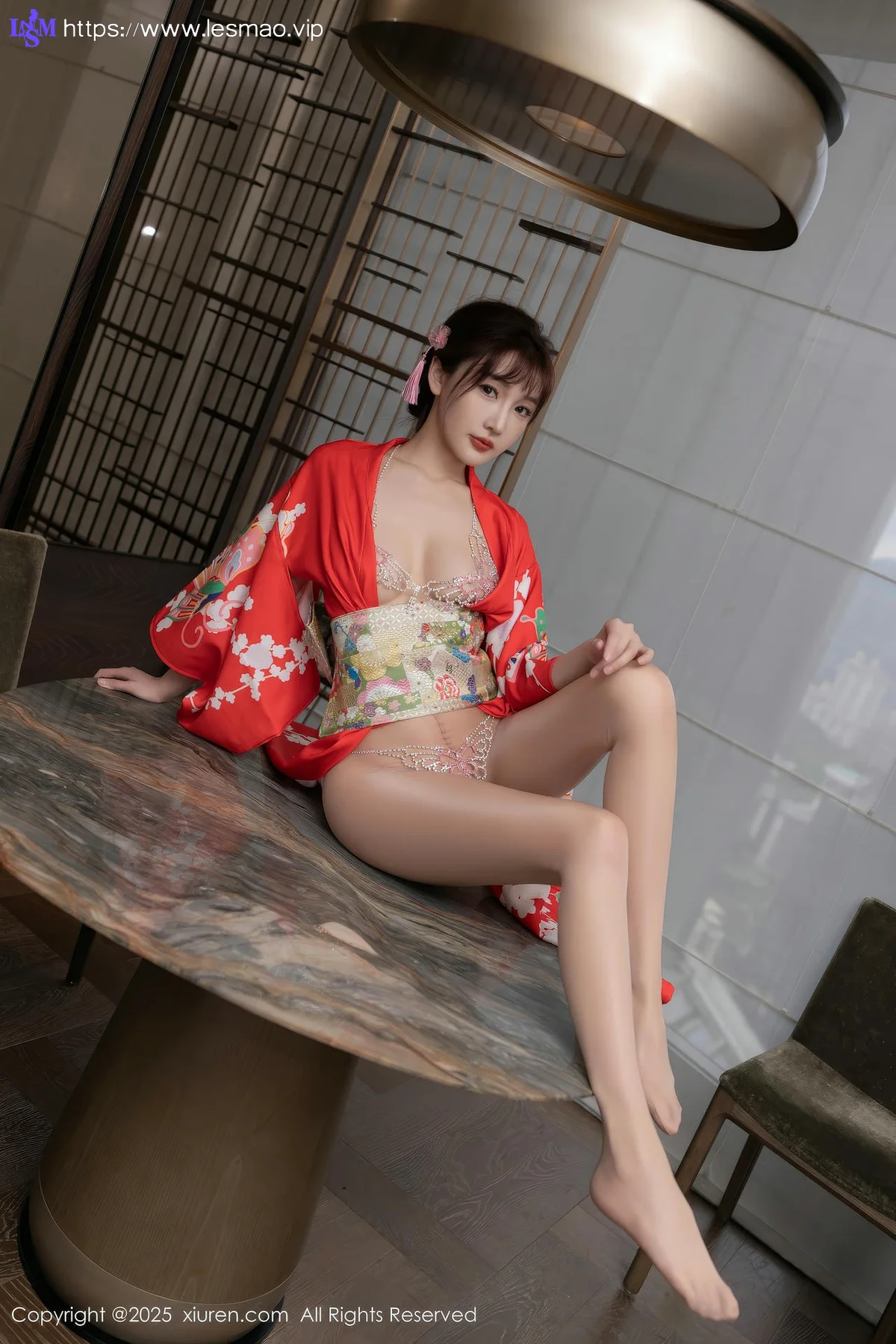 XiuRen 秀人 No.10352 小逗逗和陆萱萱 和服激情互动 - 4