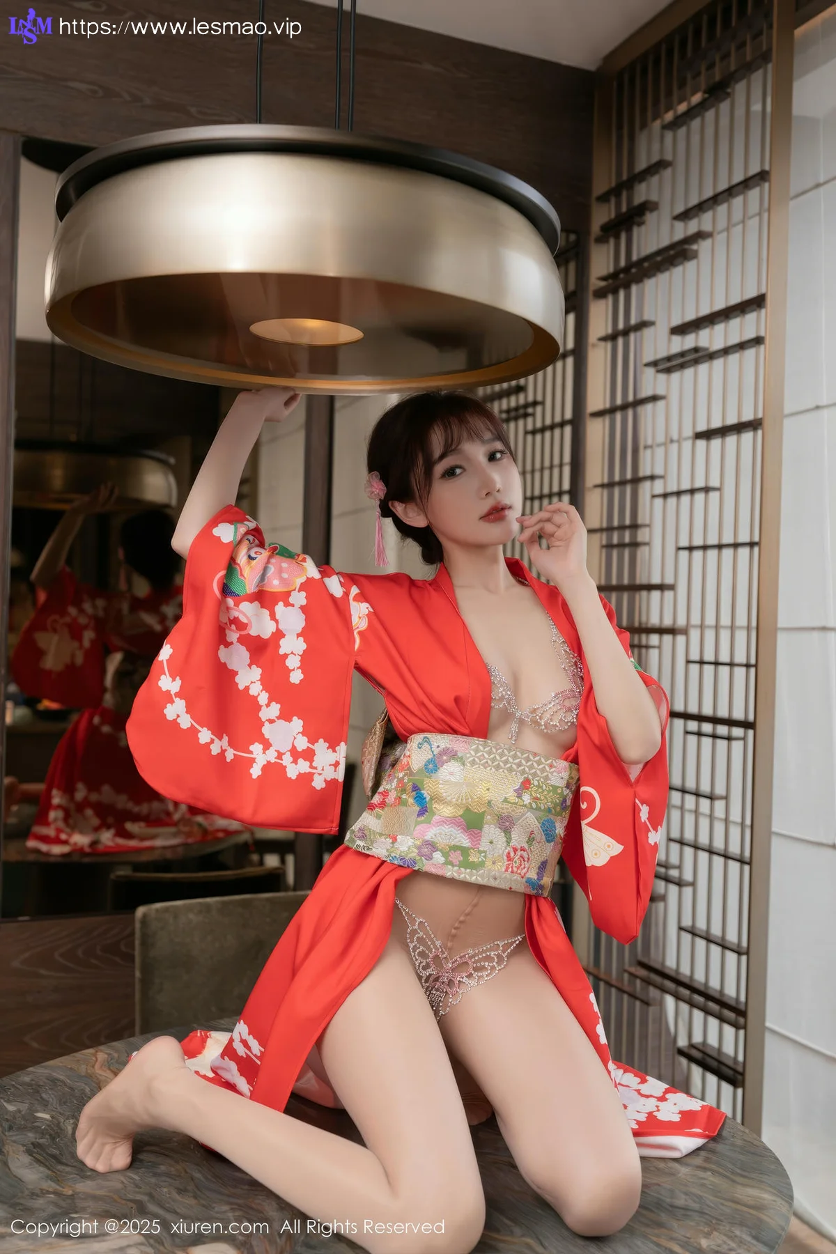 XiuRen 秀人 No.10352 小逗逗和陆萱萱 和服激情互动 - 7
