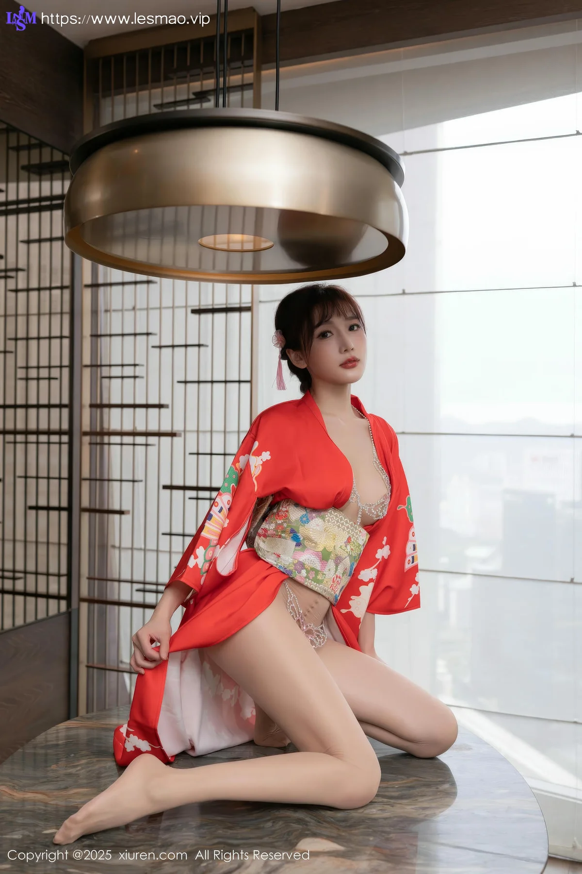 XiuRen 秀人 No.10352 小逗逗和陆萱萱 和服激情互动 - 8