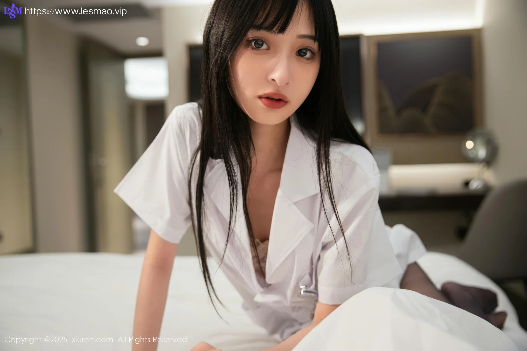 XiuRen 秀人 No.10373 茂木希子 白色护士服 - 3