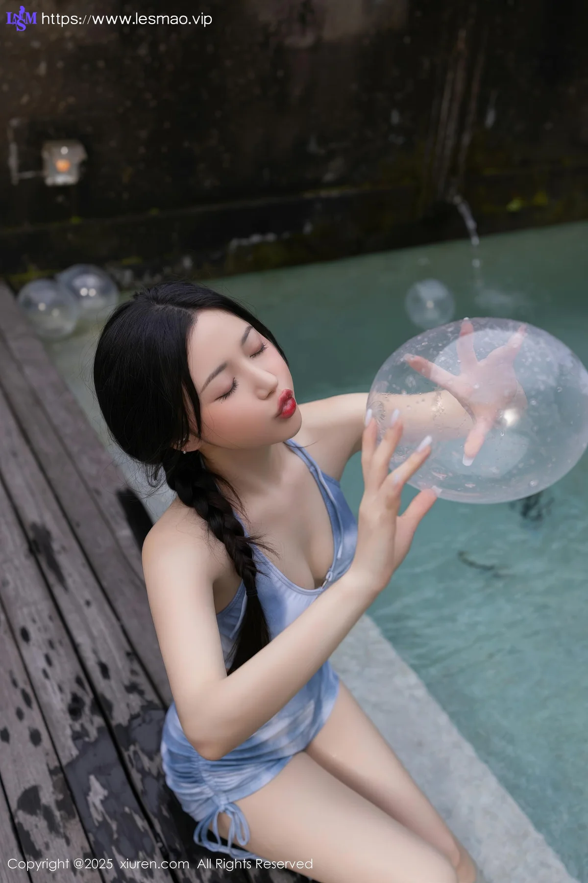 XiuRen 秀人 No.10377 鱼子酱Fish 蓝色比基尼 - 3