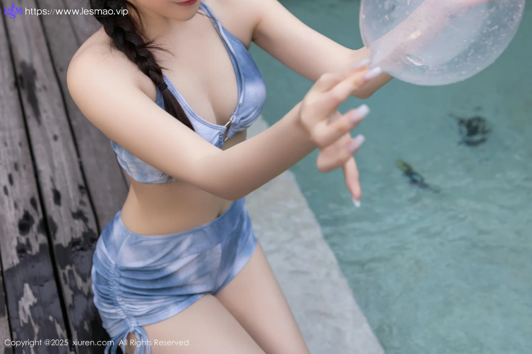 XiuRen 秀人 No.10377 鱼子酱Fish 蓝色比基尼 - 4