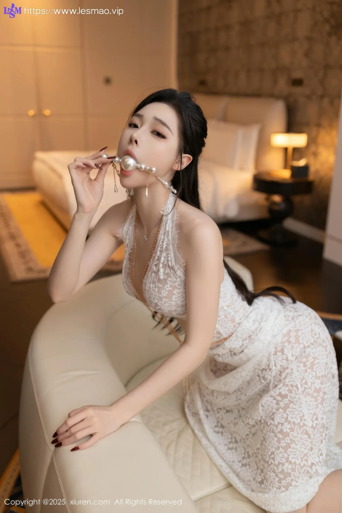 XiuRen 秀人 No.10378 小逗逗 白色连衣裙 - 5