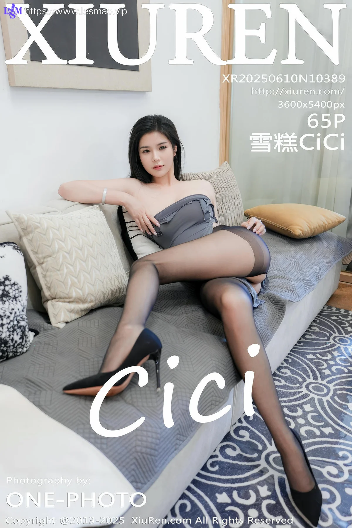 XiuRen 秀人 No.10389 雪糕CiCi 灰色礼裙长腿 - 6