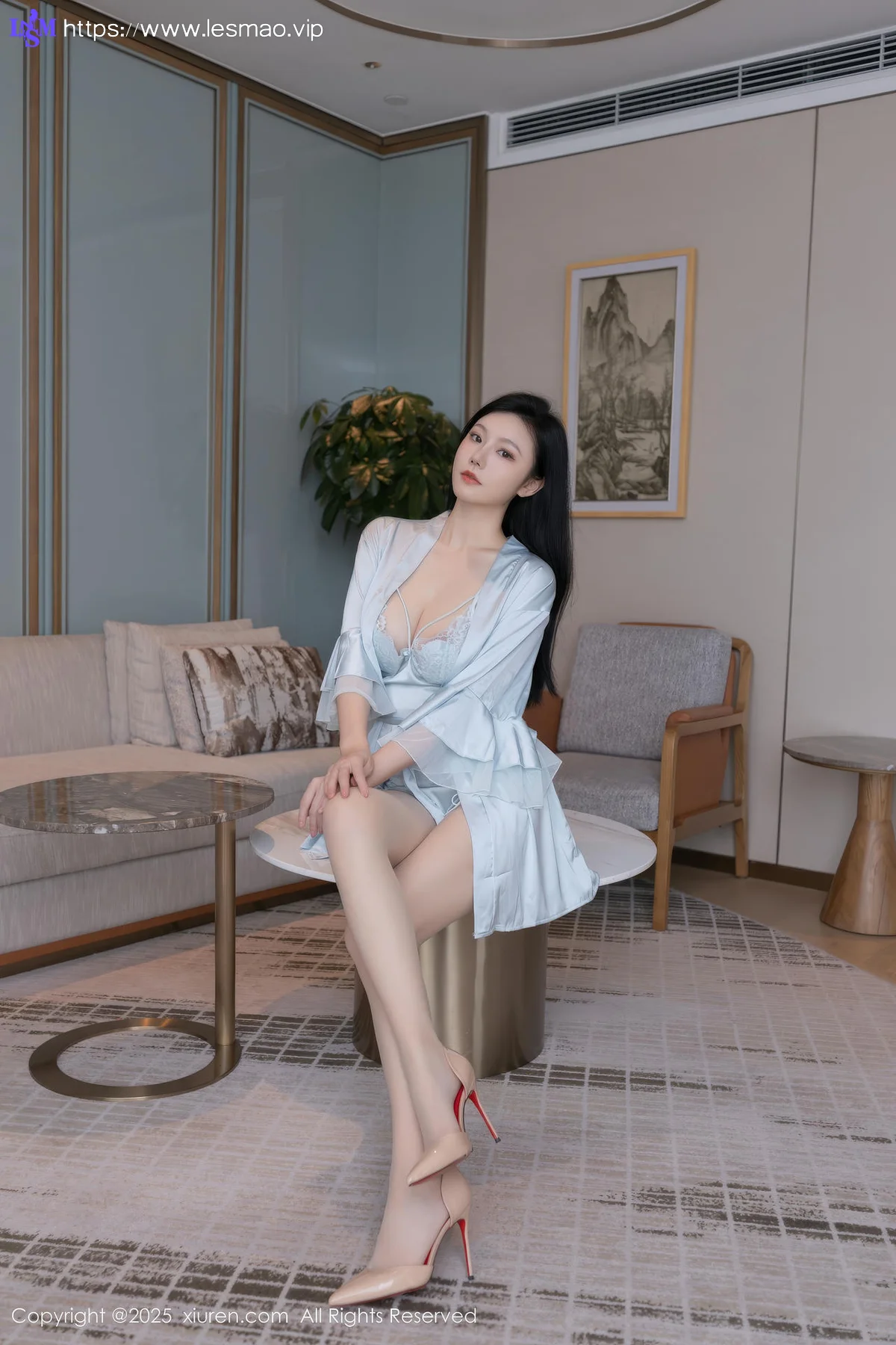 XiuRen 秀人 No.10390 安然anran 性感睡裙美腿 - 1